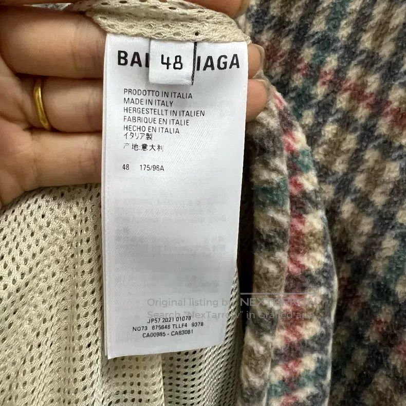 Balenciaga Balenciaga Double Hook Plaid Embroidered Jacket Size US M / EU 48-50 / 2 - 3 Thumbnail