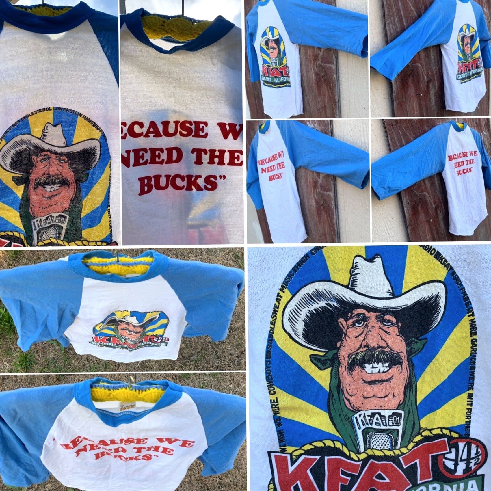 Vintage VINTAGE KFAT FM 94 1/2 GILROY CALIFORNIA Raglan Tee Shirt S USA 70s 80s Sportswear Graphic Tee Mens Tee Size US S / EU 44-46 / 1 - 3 Thumbnail