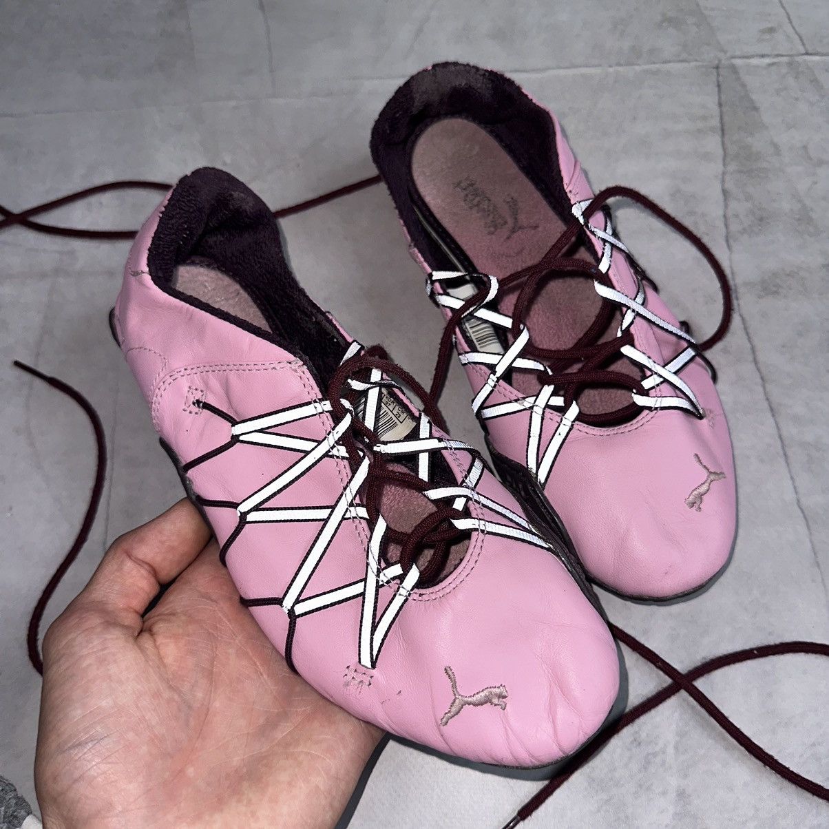 Jil Sander × Puma RARE Puma Lace Up Ballet Flats Shoes Sneakers Speedcat Vibe Size US 6 / IT 36 - 14 Thumbnail