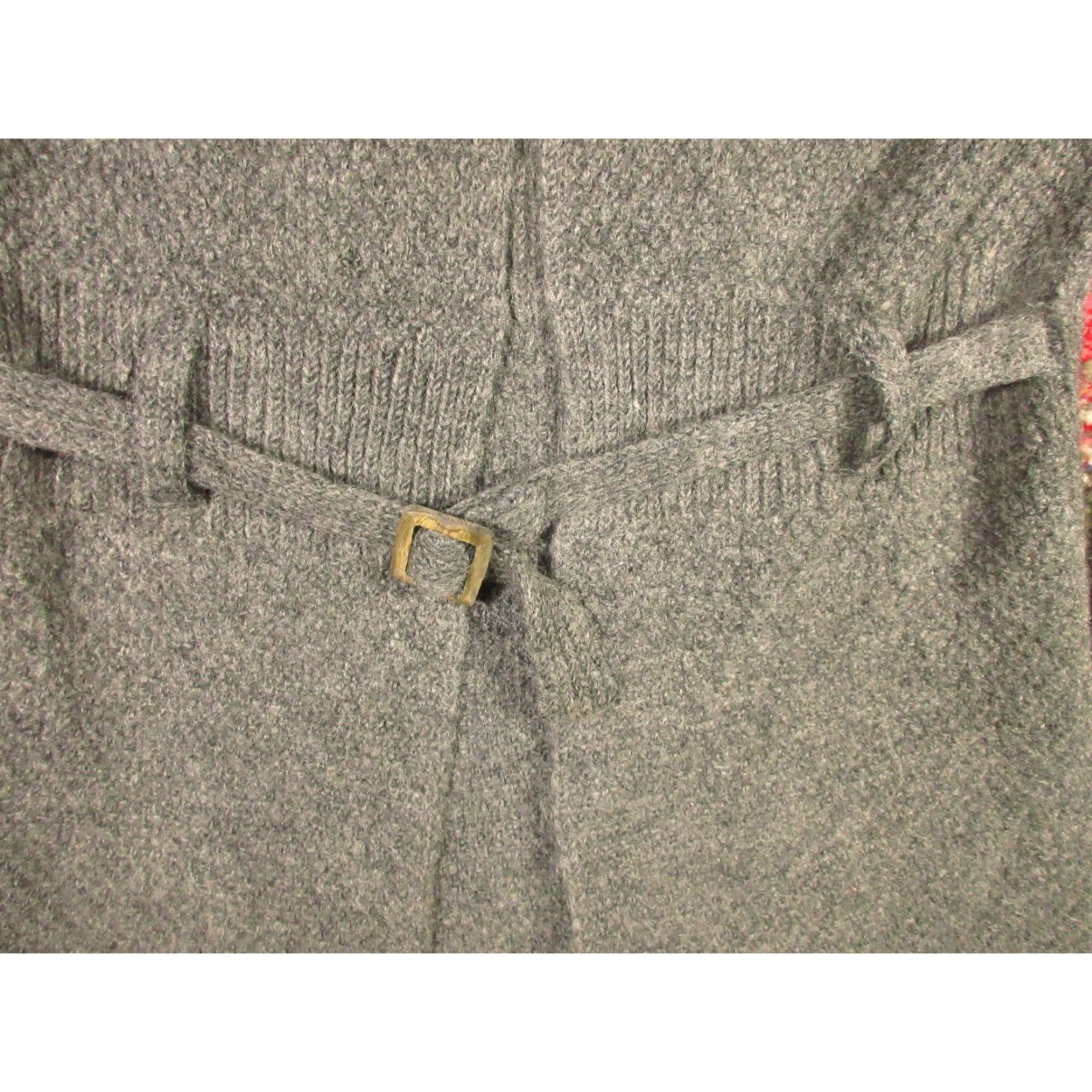Vintage VINTAGE Newari Wool Cardigan Sweater Cardigan Women Small M Gray Belted Long Hand Knit Wool 100% Wool Fall Winter Size M / US 6-8 / IT 42-44 - 6 Thumbnail