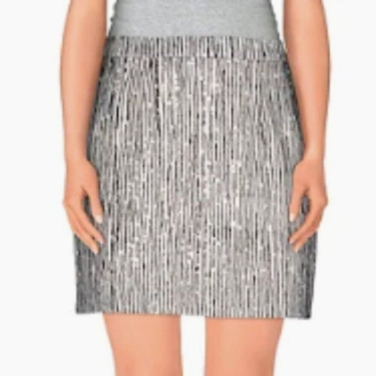 Balenciaga Balenciaga striped min skirt black and white size 6 Size 27" / US 4 / IT 40 - 1 Thumbnail