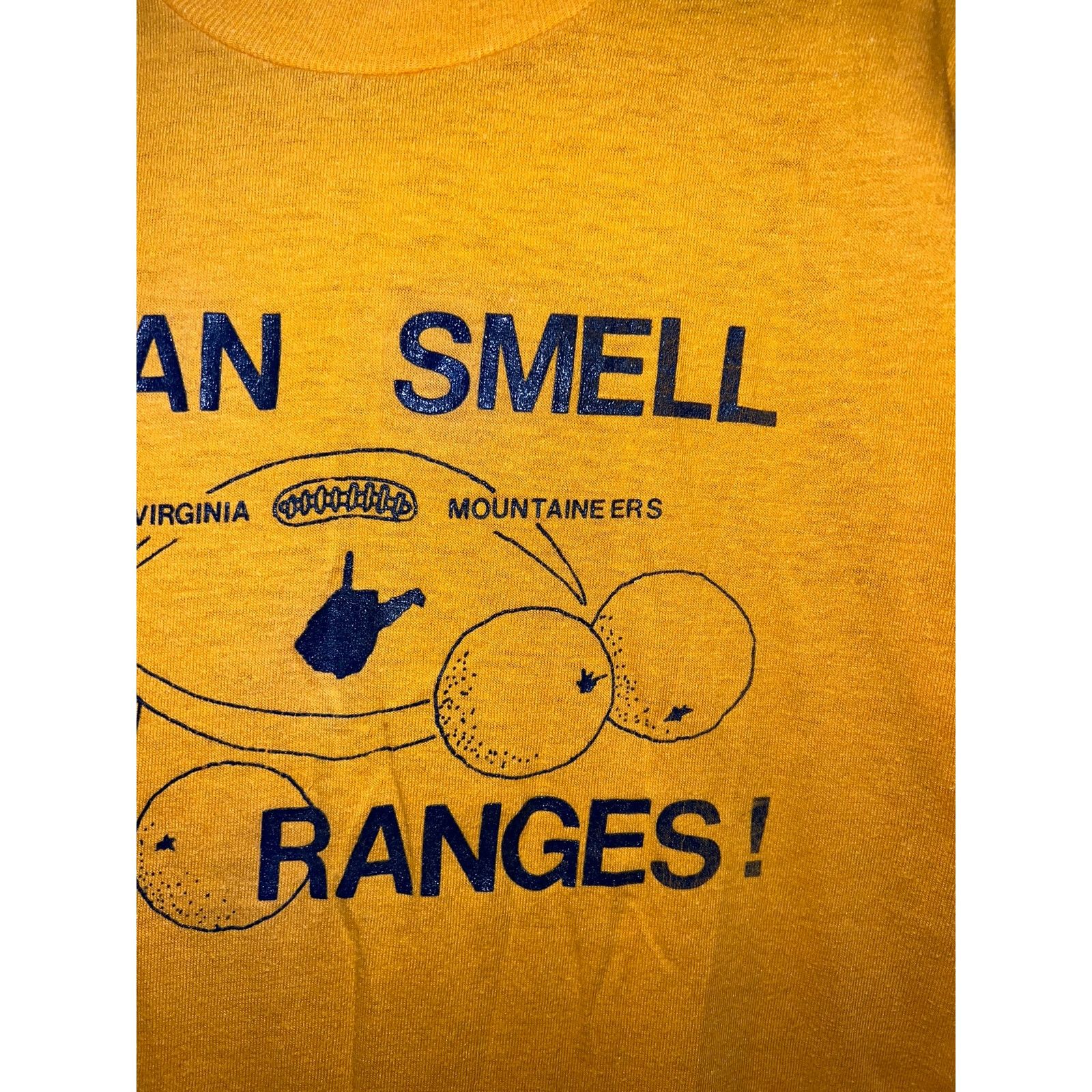 Vintage Vintage West Virginia Mountaineers Shirt Oranges Tee 1970s S Size US S / EU 44-46 / 1 - 3 Thumbnail