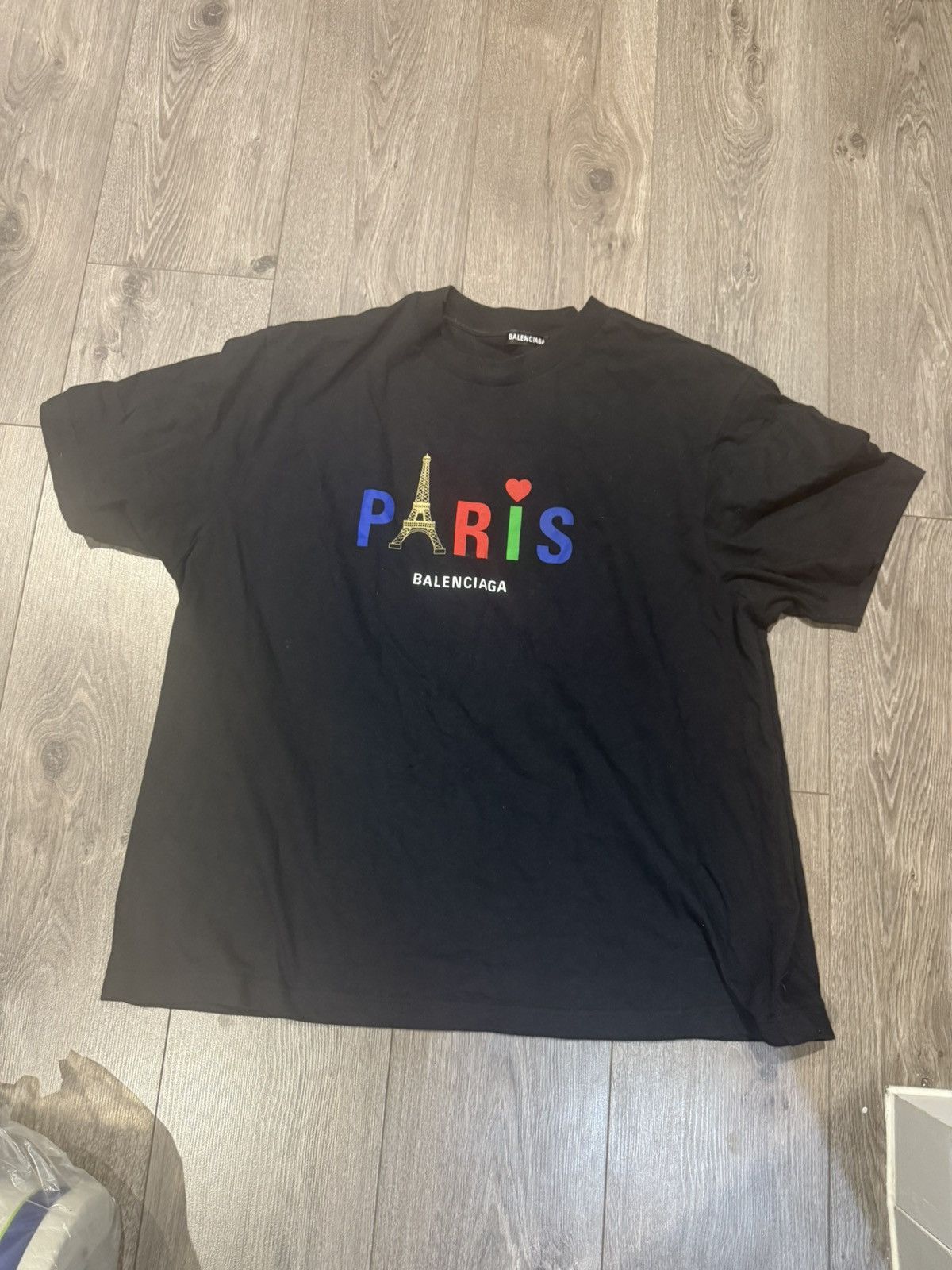 Balenciaga Balenciaga I Heart Paris Tee Size US XL / EU 56 / 4 - 1 Thumbnail