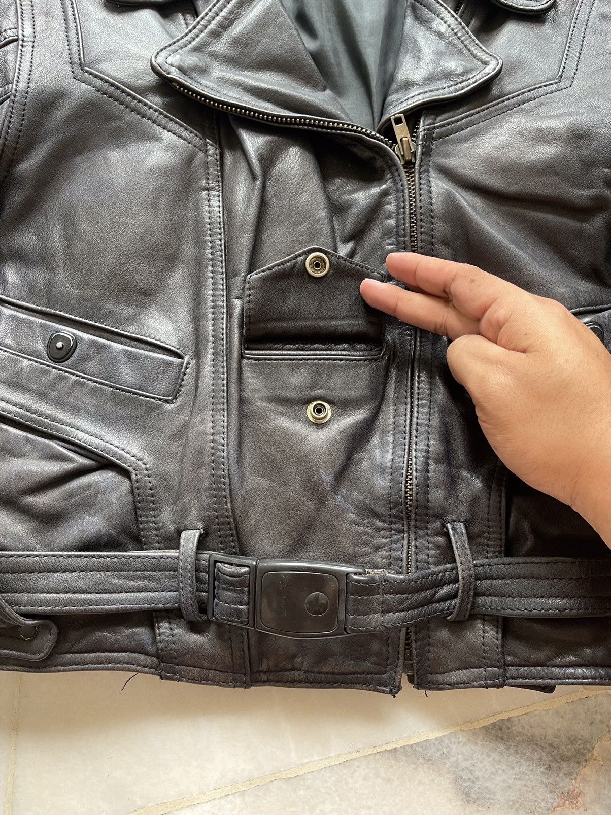 Kadoya Rare 90s Kadoya Leather Motorcycle Jacket Size US M / EU 48-50 / 2 - 12 Thumbnail