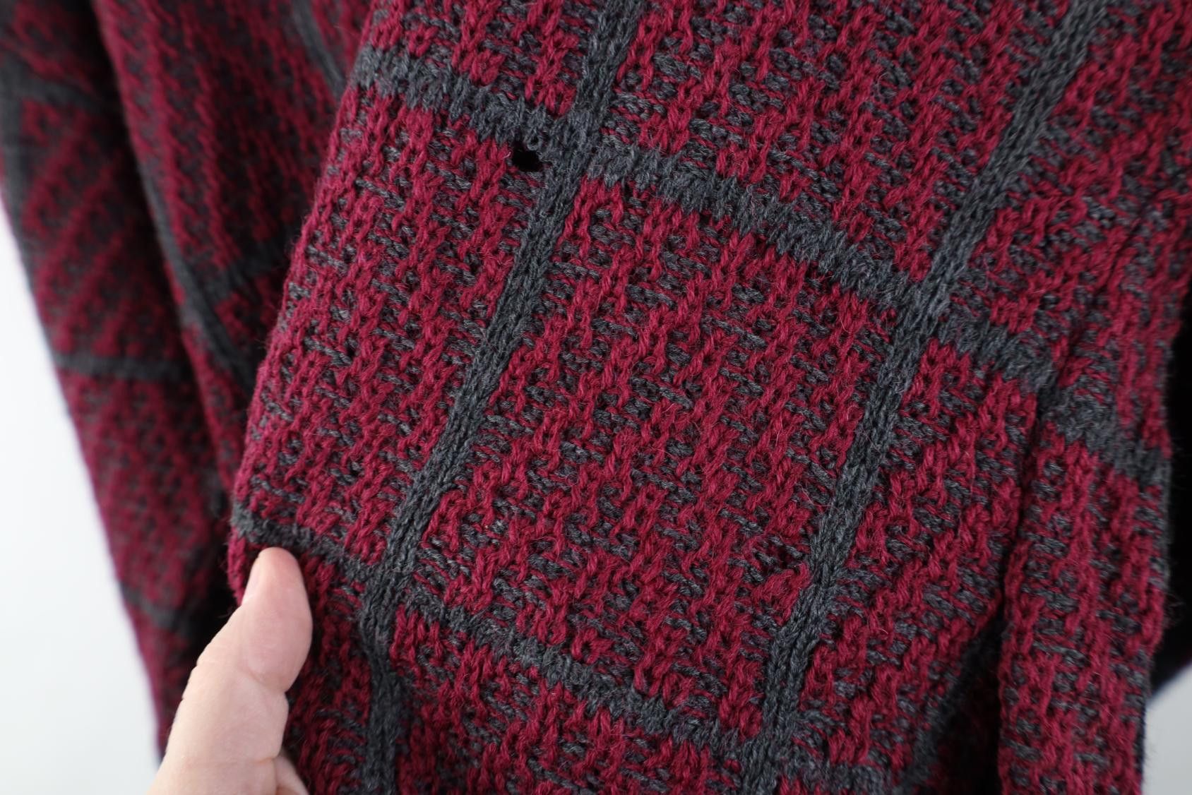 Vintage Vintage 90s Streetwear Checkered Shawl Cardigan Sweater Size US M / EU 48-50 / 2 - 11 Thumbnail