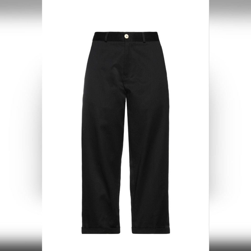 Ih Nom Uh Nit IH NOM UH NOT Black Wide Leg Pants with Tailored Look Size 34" / US 12 / IT 48 - 3 Thumbnail