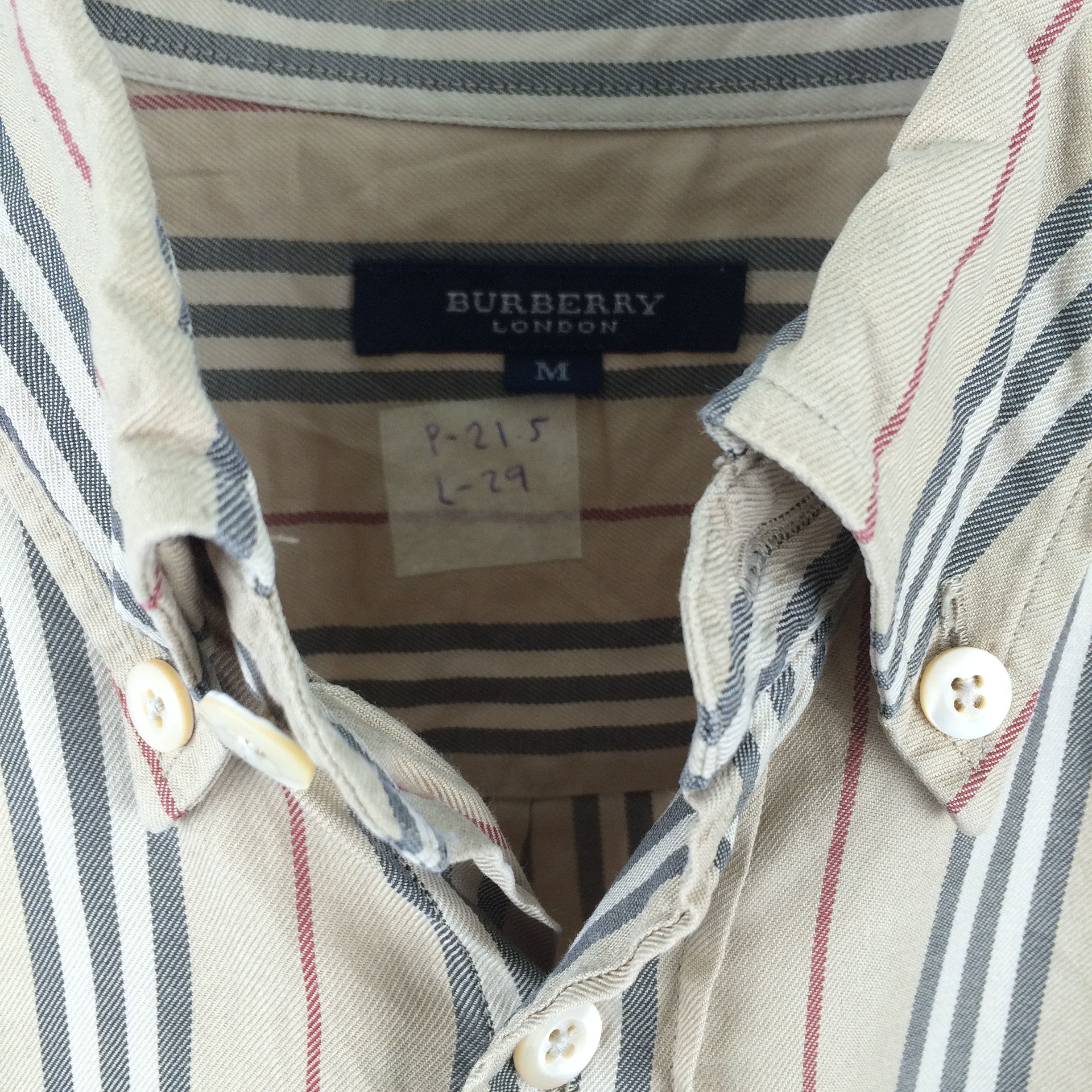 Burberry × Vintage C6 BURBERRY LONDON NOVA CHECK STRIPED SHIRT RARE! Size US M / EU 48-50 / 2 - 4 Thumbnail