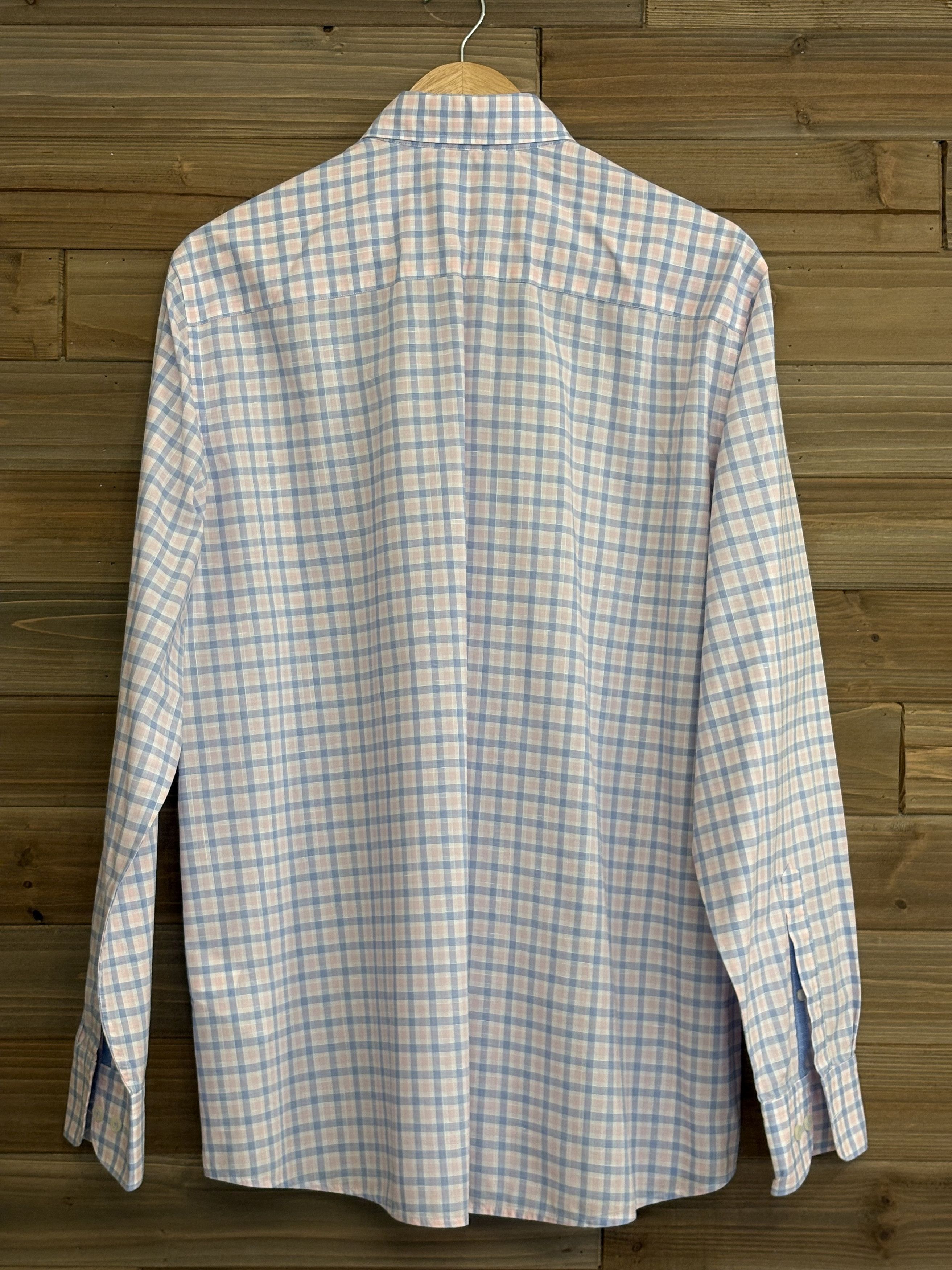 Hackett Hackett London Men’s L Pink & Blue Checkered Button Down Size US L / EU 52-54 / 3 - 2 Thumbnail