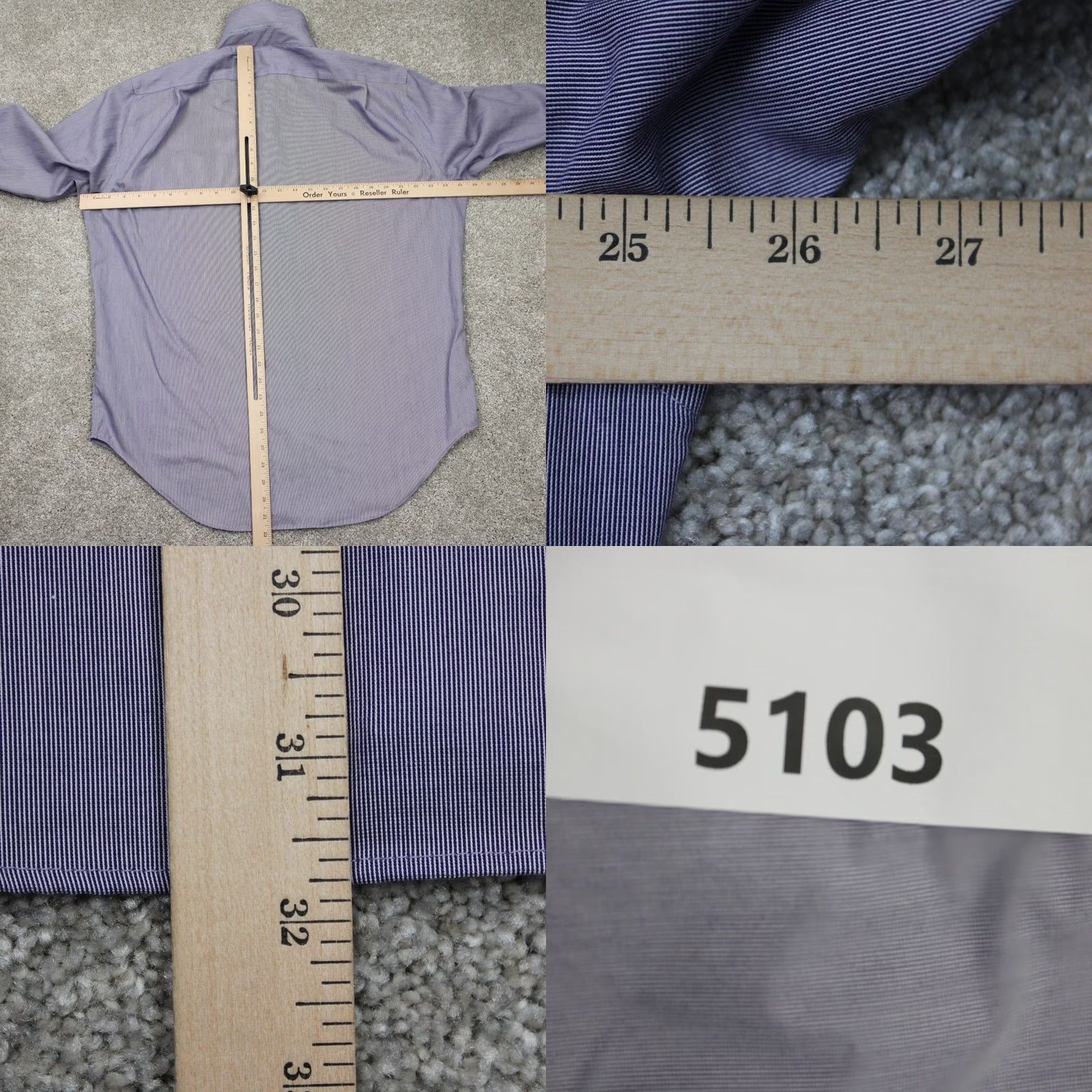 Ralph Lauren LAUREN Ralph Lauren Shirt Mens 16 1/2 32/33 Purple Classic Fit Non Iron L/S Shirt Regular 100% Cotton Dress Shirt Mens Redefine Build? Size US XL / EU 56 / 4 - 9 Thumbnail