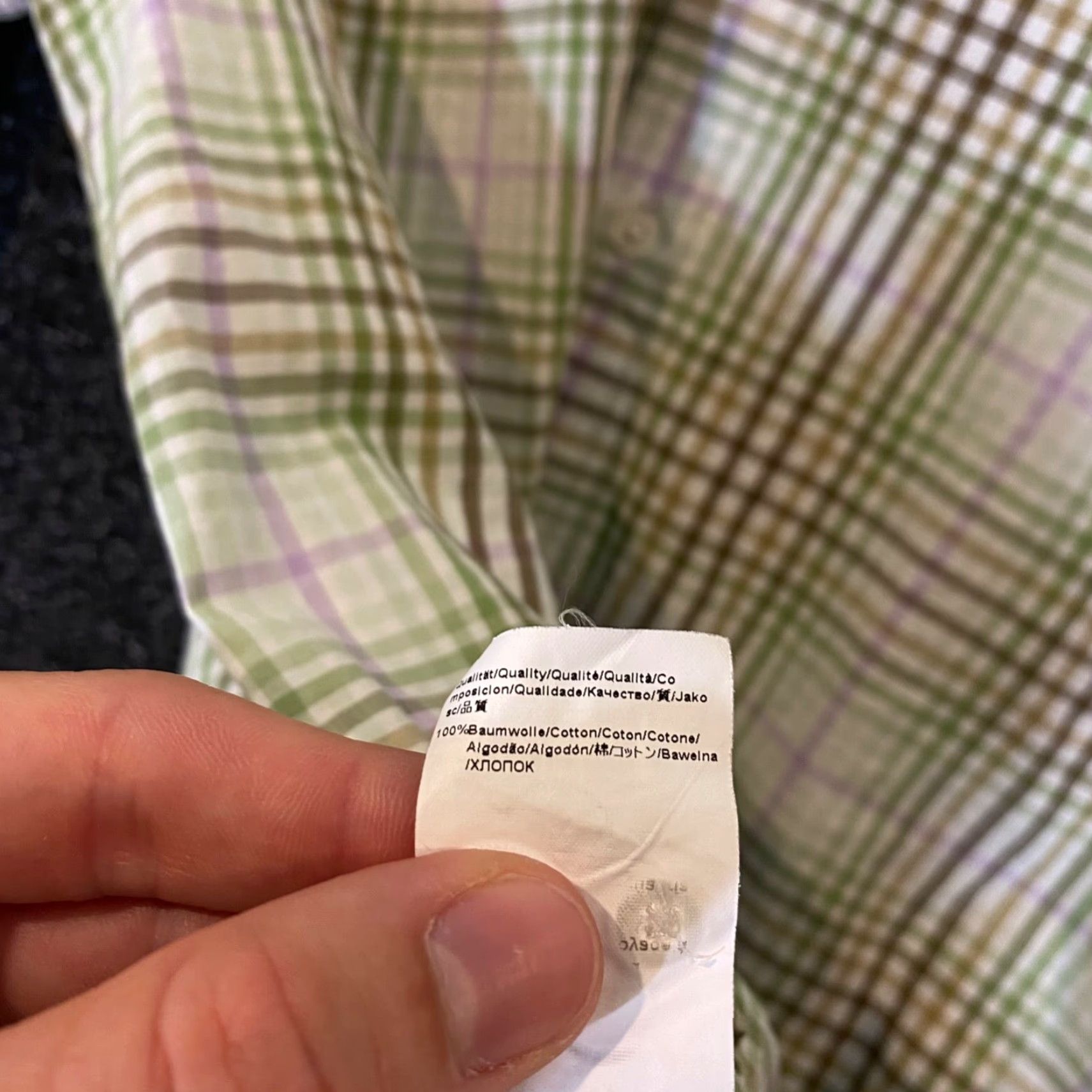Hugo Boss HUGO BOSS Shirt Mens Medium Regular Green White Plaid Button Up Dress Top L/S Size US M / EU 48-50 / 2 - 7 Thumbnail