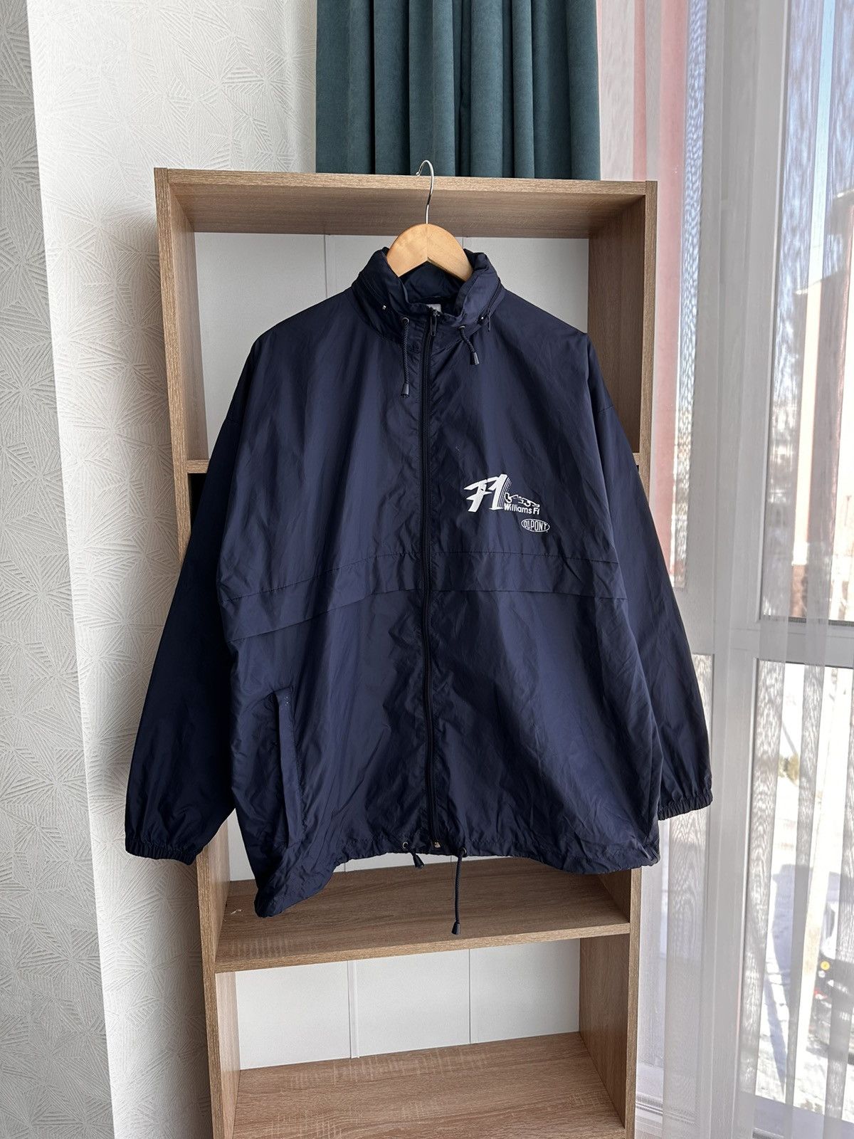 image of Vintage Bmw F1 Williams Du Pont Light Racing Jacket in Navy, Men's (Size Large)
