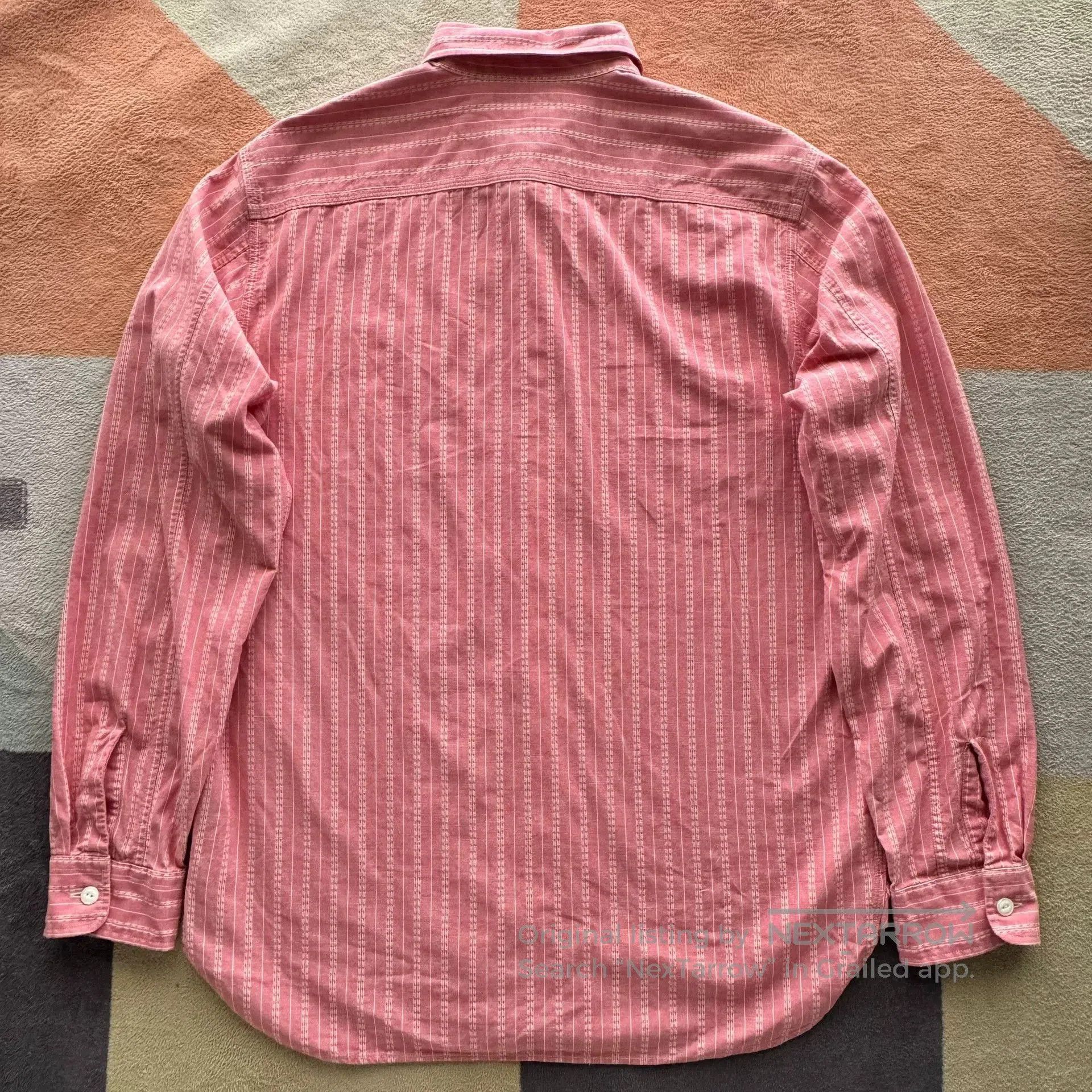 RRL Ralph Lauren Ralph Lauren Double RL Pink Striped Shirt. Size US M / EU 48-50 / 2 - 2 Thumbnail