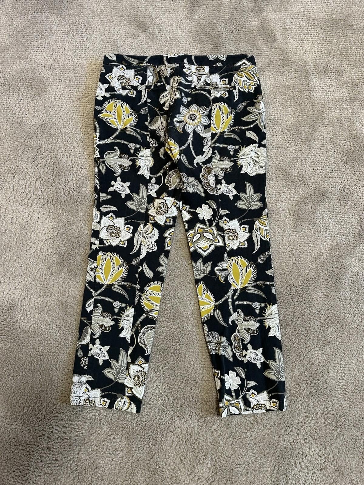 Etro Etro Black Floral Flare Leg Pants Size 44 Italian Size 42" / US 20 - 6 Thumbnail