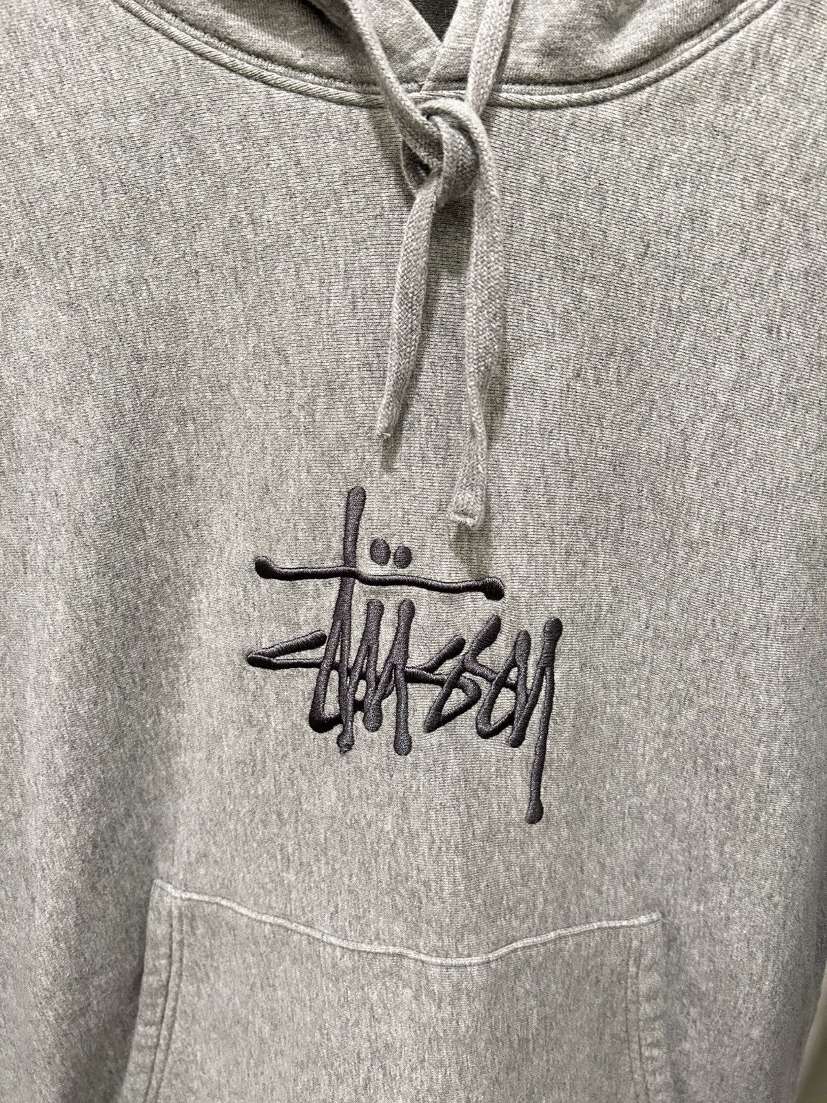 Stussy Grey Stüssy Embroidered Script Logo Hoodie M Size US M / EU 48-50 / 2 - 2 Thumbnail