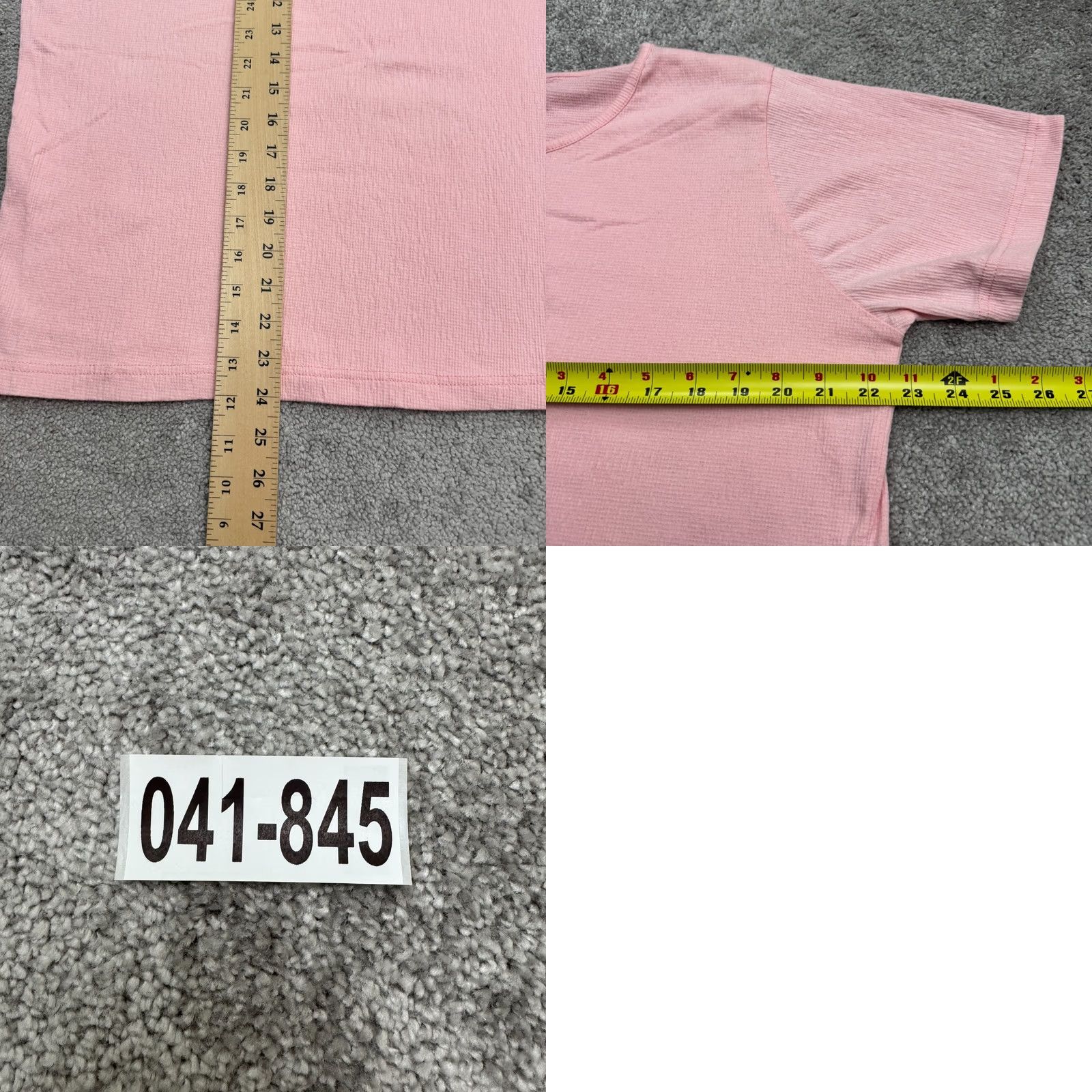 Haband Haband Moon Beams Textured Waffle Knit Basic T-Shirt Womens L Pink Crew Tee Shirt Short Sleeve Casual Size L / US 10 / IT 46 - 8 Thumbnail