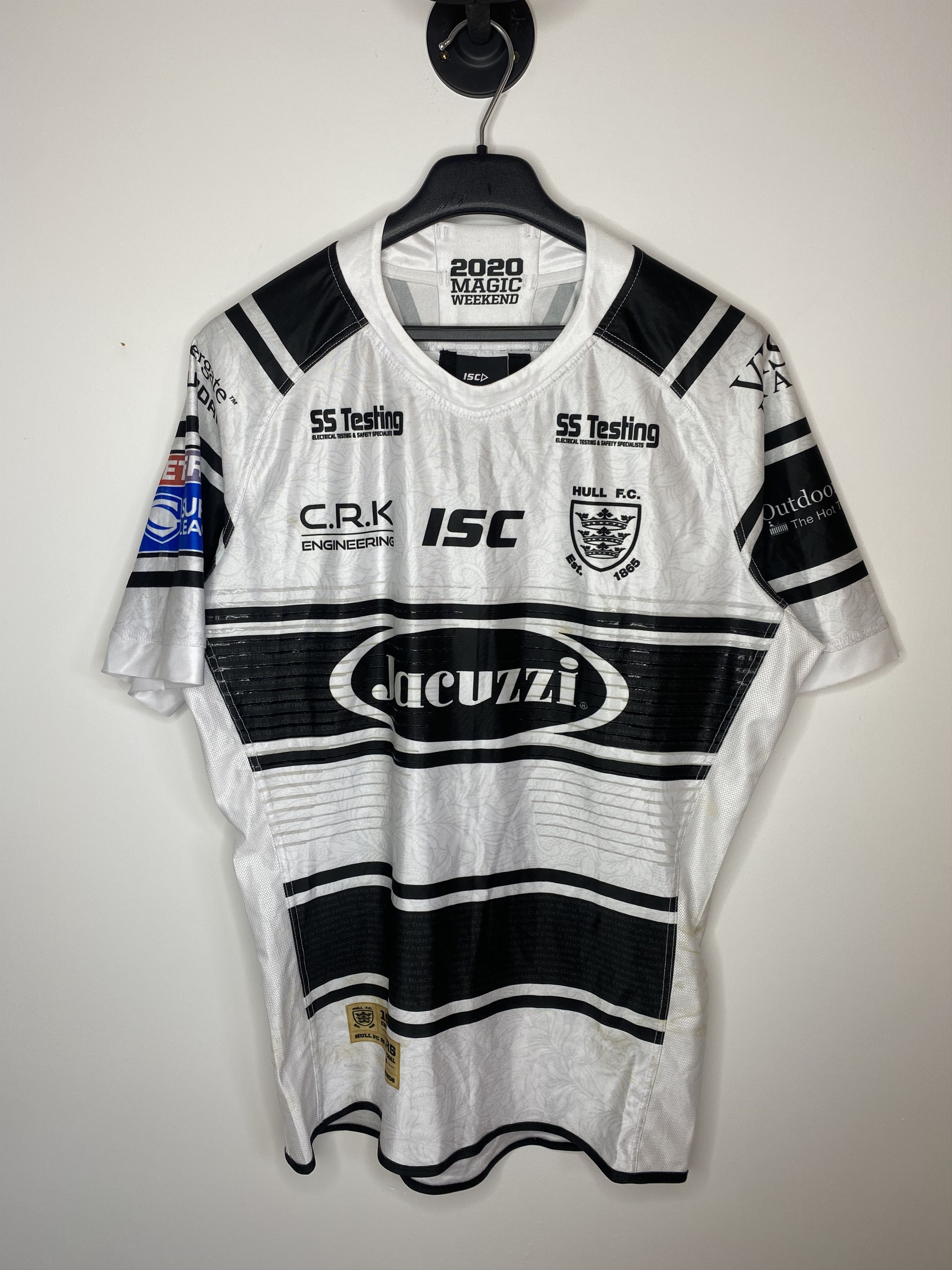 Nike SAO #13 HULL FC 2020 HOME RUGBY MATCH ISSUE SHIRT JERSEY Size US L / EU 52-54 / 3 - 2 Thumbnail