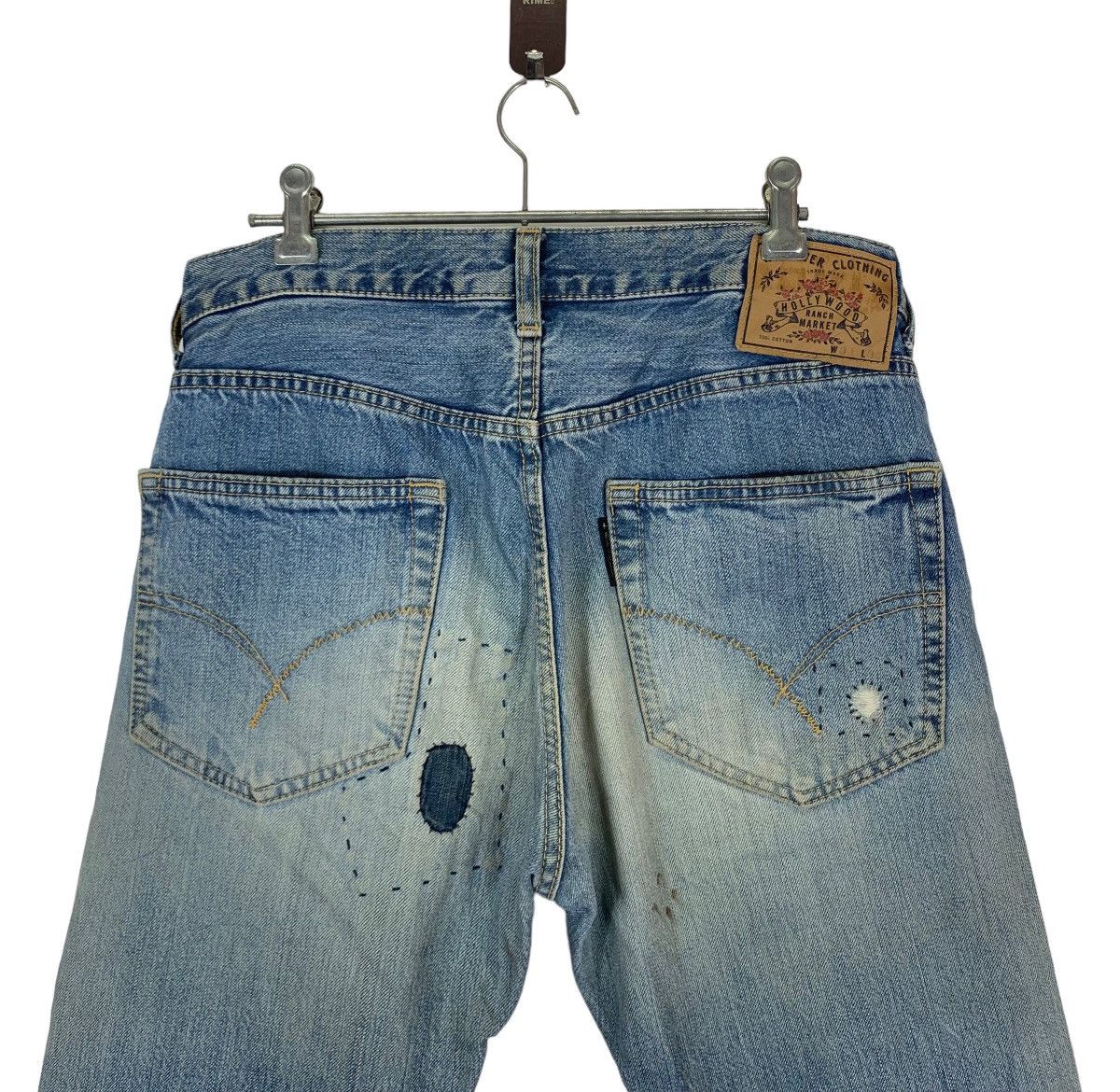 Blue Blue Japan VINTAGE HOLLYWOOD RANCH MARKET DISTRESSED BORO JEANS Size US 31 - 8 Thumbnail