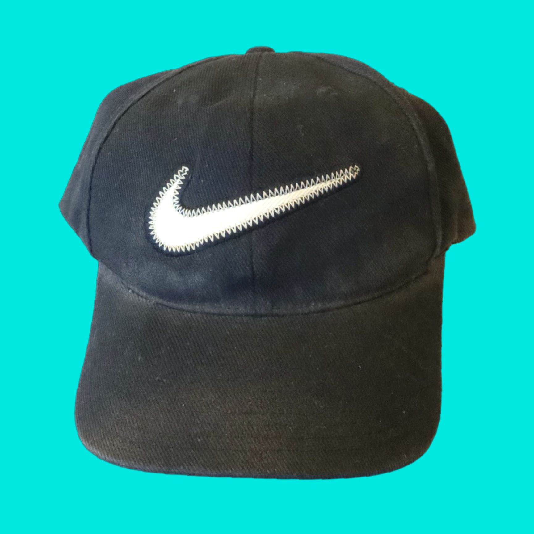 Nike Vintage Nike Swoosh Hat Cap Strapback Big Logo Swoosh Black Men One Size XS? Size ONE SIZE - 1 Thumbnail