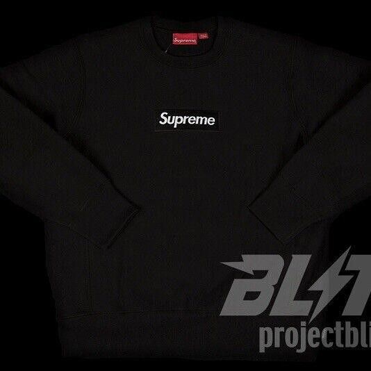Supreme FW18 SUPREME BOX LOGO CREWNECK SWEATSHIRT BLACK L Size US L / EU 52-54 / 3 - 1 Thumbnail