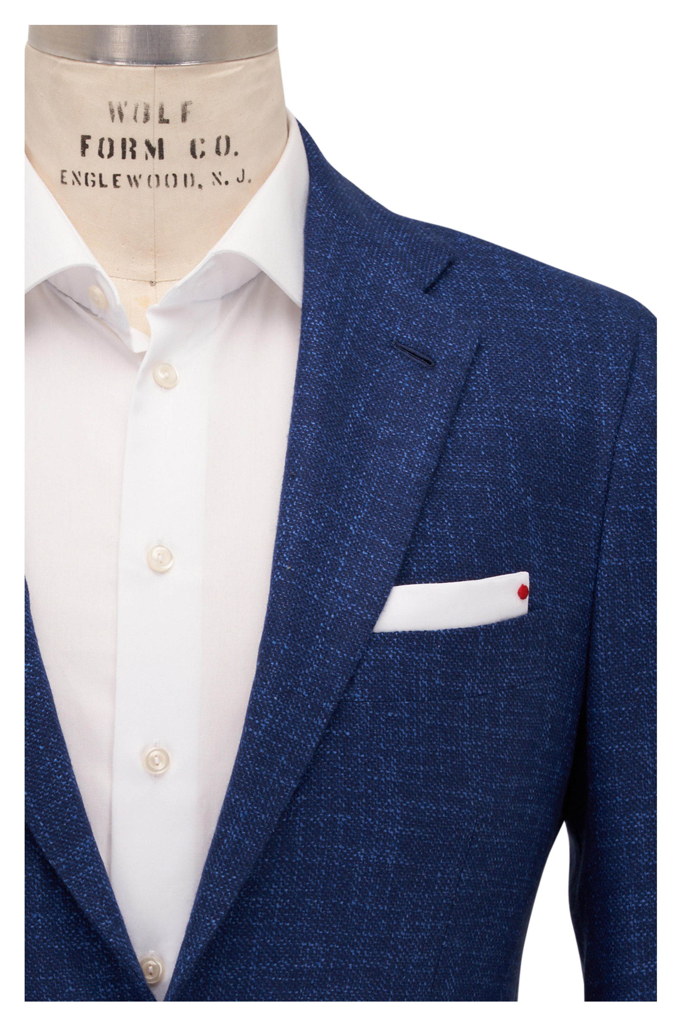 Kiton o1mtch0225 Cashmere Blend Sportcoat in Blue Size US L / EU 52-54 / 3 - 2 Thumbnail