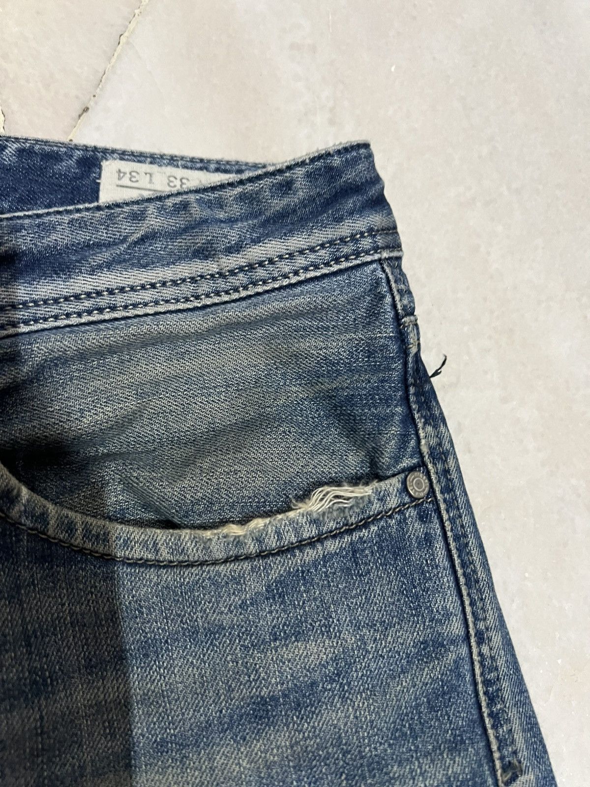 Diesel × If Six Was Nine 🌈Baggy🌈Vintage Diesel Industry Distress Jean Size US 35 - 10 Thumbnail