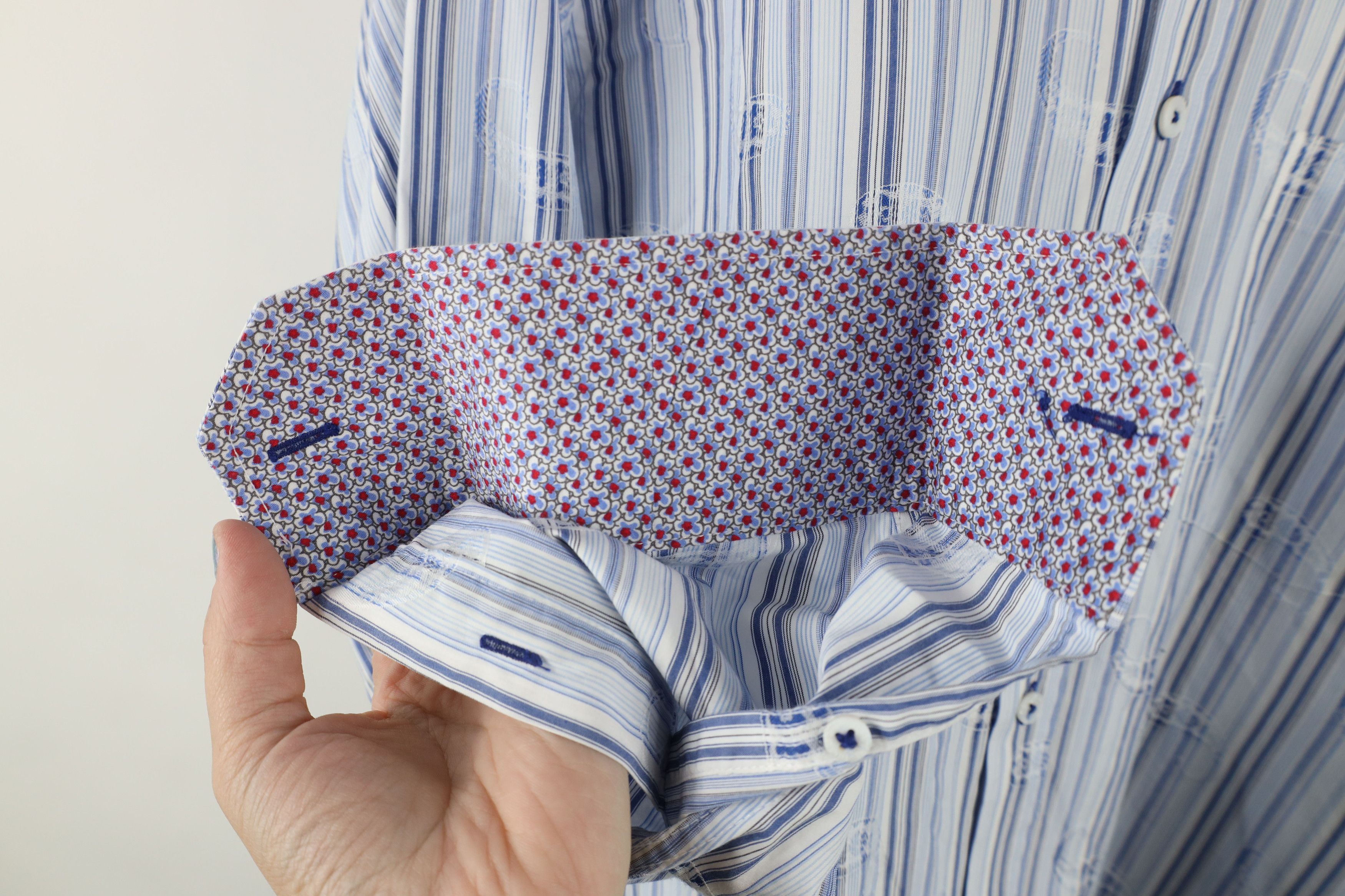 Vintage Bugatchi Uomo Paisley Flower Flip Cuff Collared Button Shirt Size US M / EU 48-50 / 2 - 7 Thumbnail