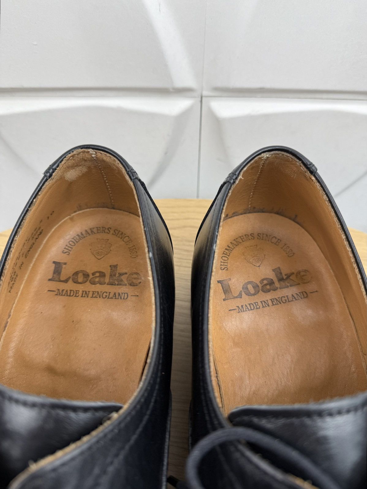 Loake LOAKE Derby Leather Shoes FORMBY Black Men’s Handmade Size US 11 / EU 44 - 11 Thumbnail