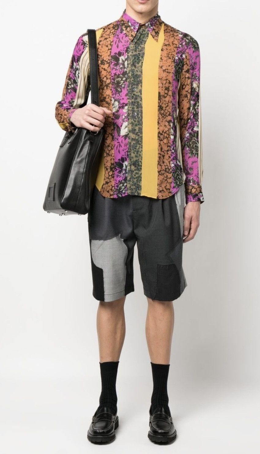 Dries Van Noten Dries van Noten patchwork shirt Size US L / EU 52-54 / 3 - 6 Thumbnail