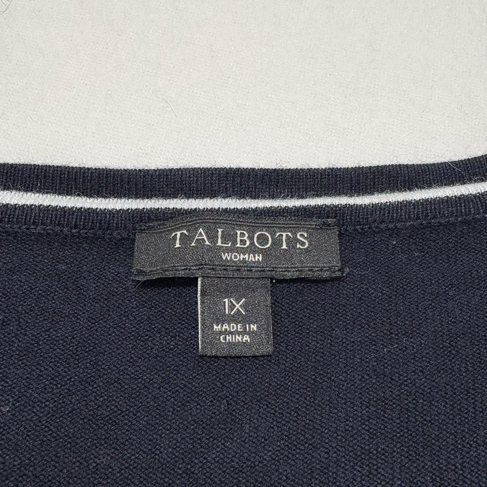 Other Talbots 1X Cardigan Sweater Golf Club Tennis Embroidery Size XL / US 12-14 / IT 48-50 - 3 Thumbnail