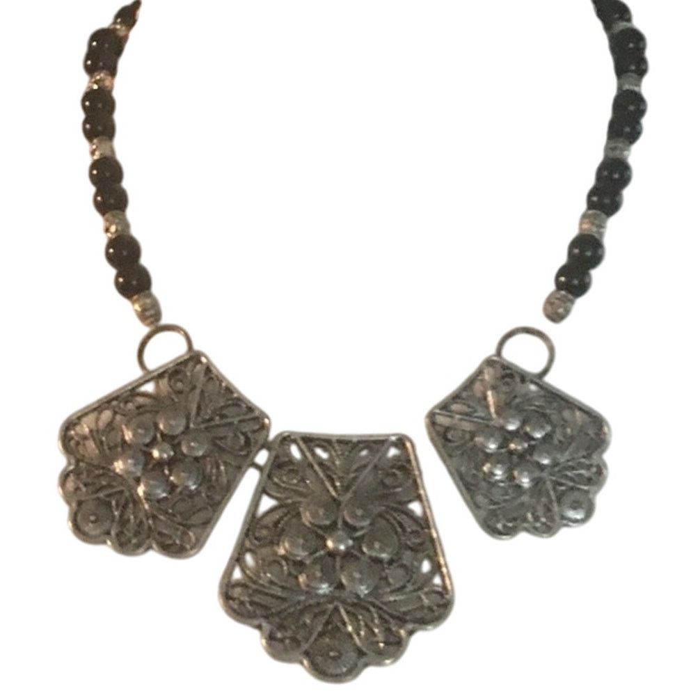 Handmade Handmade Upcycled Black Necklace Goth Fairygrunge Whimsygoth Size ONE SIZE - 4 Thumbnail