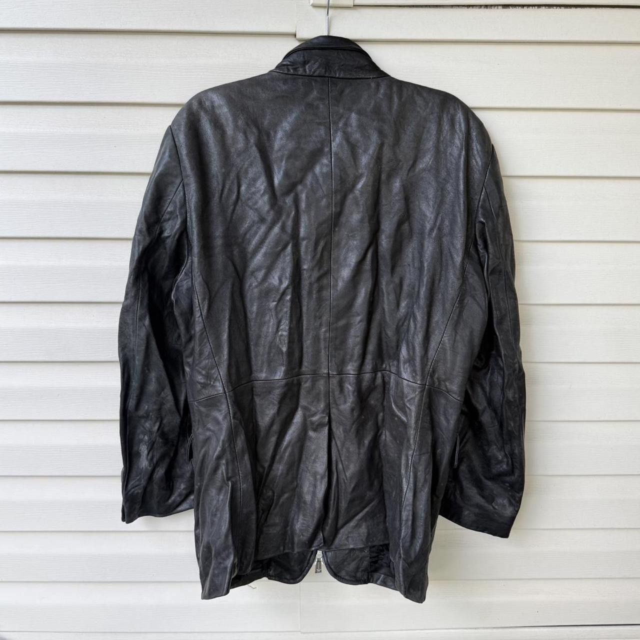 John Richmond John Richmond leather jacket blazer zip up with fort pockets Size 3XL / US 20-22 - 3 Thumbnail