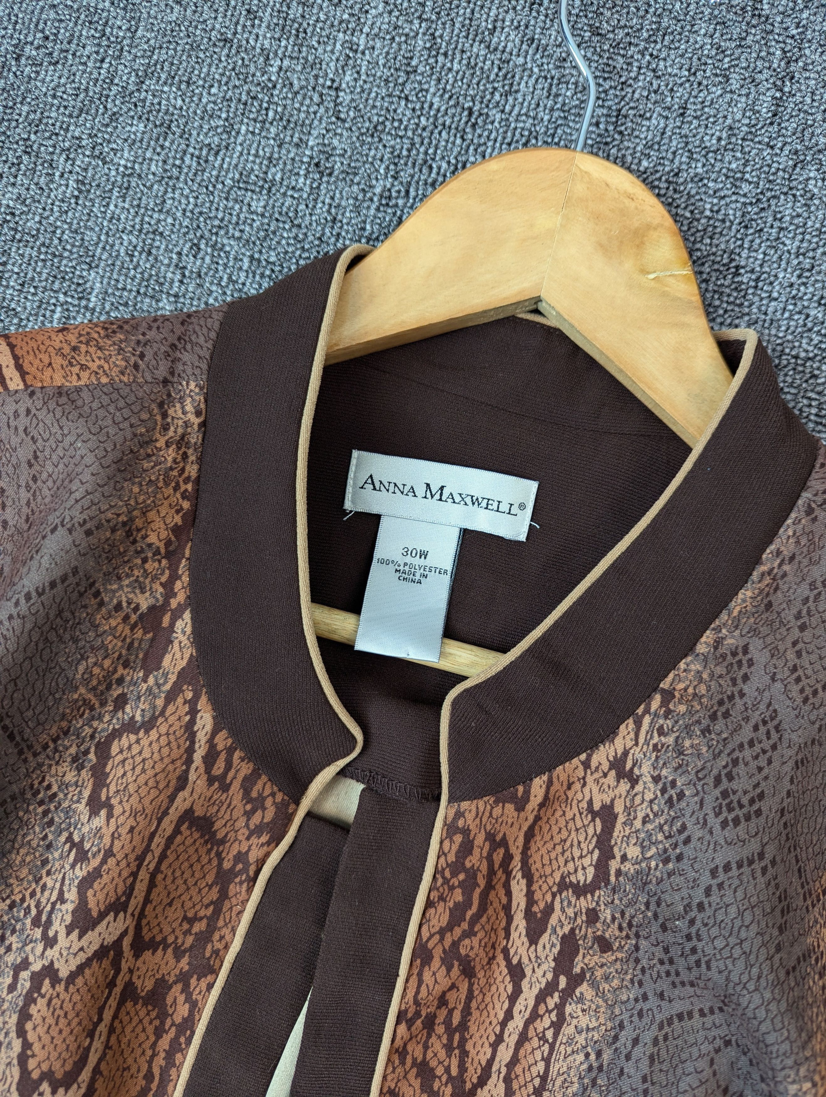 Vintage Vintage Anna Maxwell Snake Printed Kimono Cardigan Jacket Size 4XL / US 24-26 - 5 Thumbnail