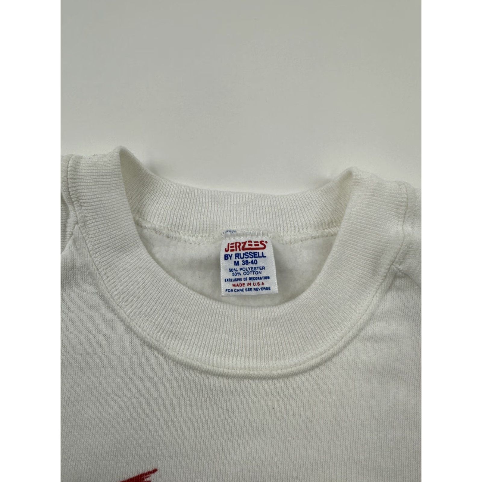 Jerzees VINTAGE Jerzees Russell Sweatshirt Mens Medium White Sno Cool USA Made Christmas Size US M / EU 48-50 / 2 - 6 Thumbnail