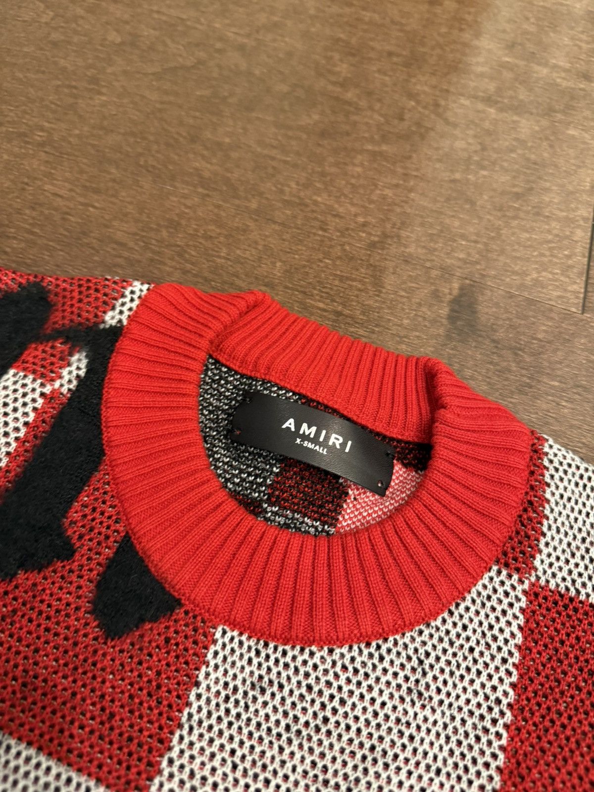 Amiri Amiri Logo Check Crewneck Size US XS / EU 42 / 0 - 3 Thumbnail
