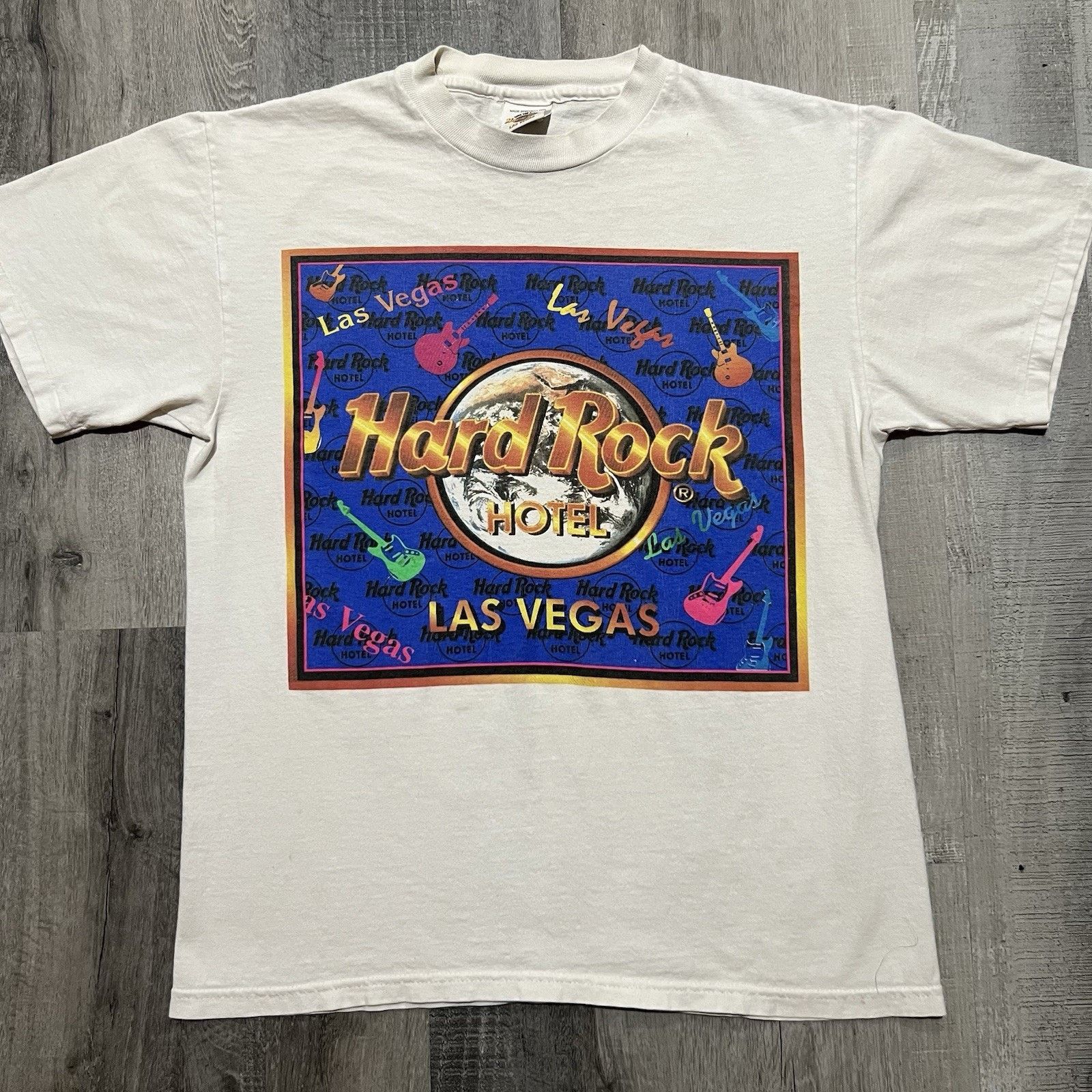 Hard Rock Cafe VTG Hard Rock Hotel Las Vegas T Shirt 90s Guitar Gamble Size US M / EU 48-50 / 2 - 1 Thumbnail