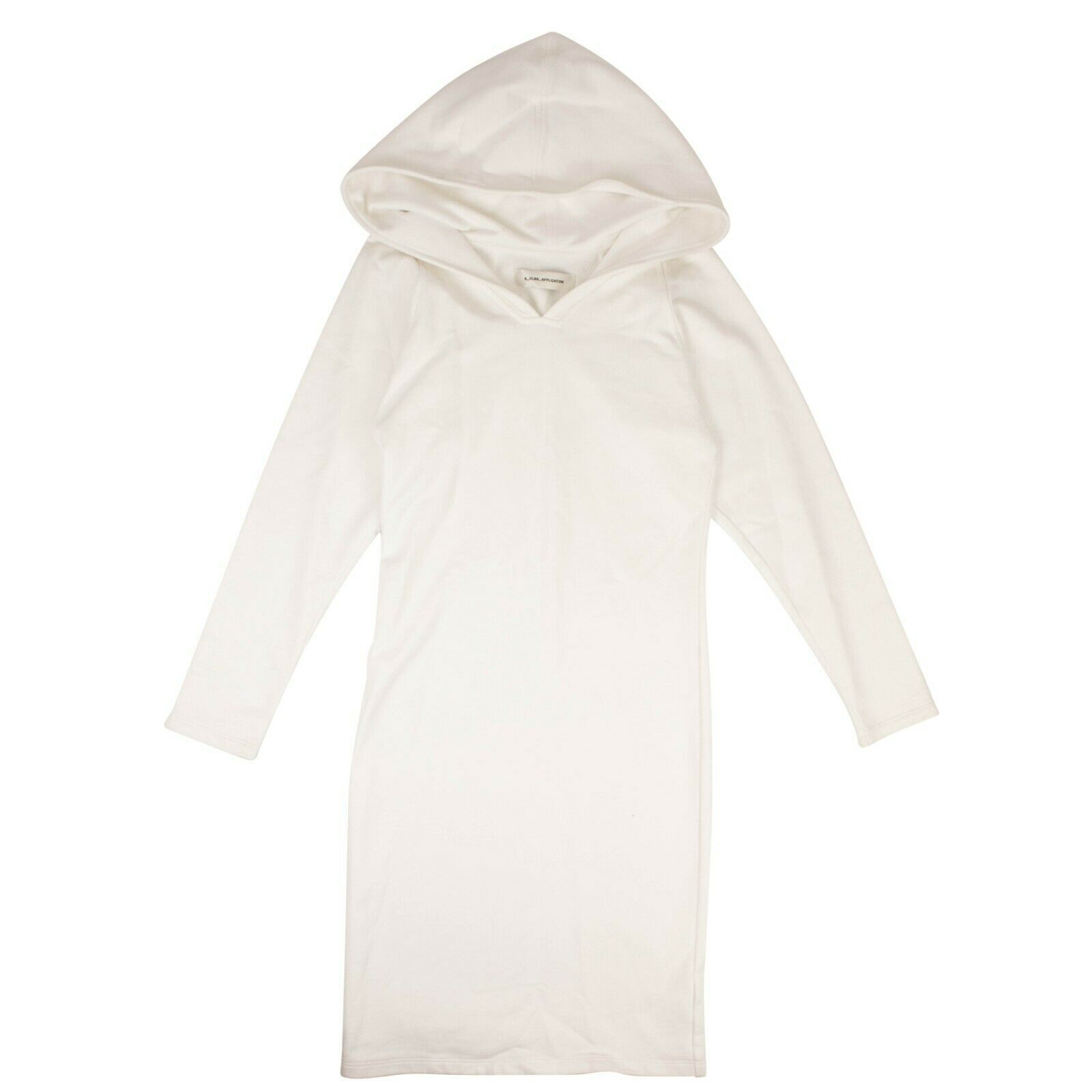 image of A P C NWT Optical White Cotton Hooded Midi Dress Size S $665, Women's