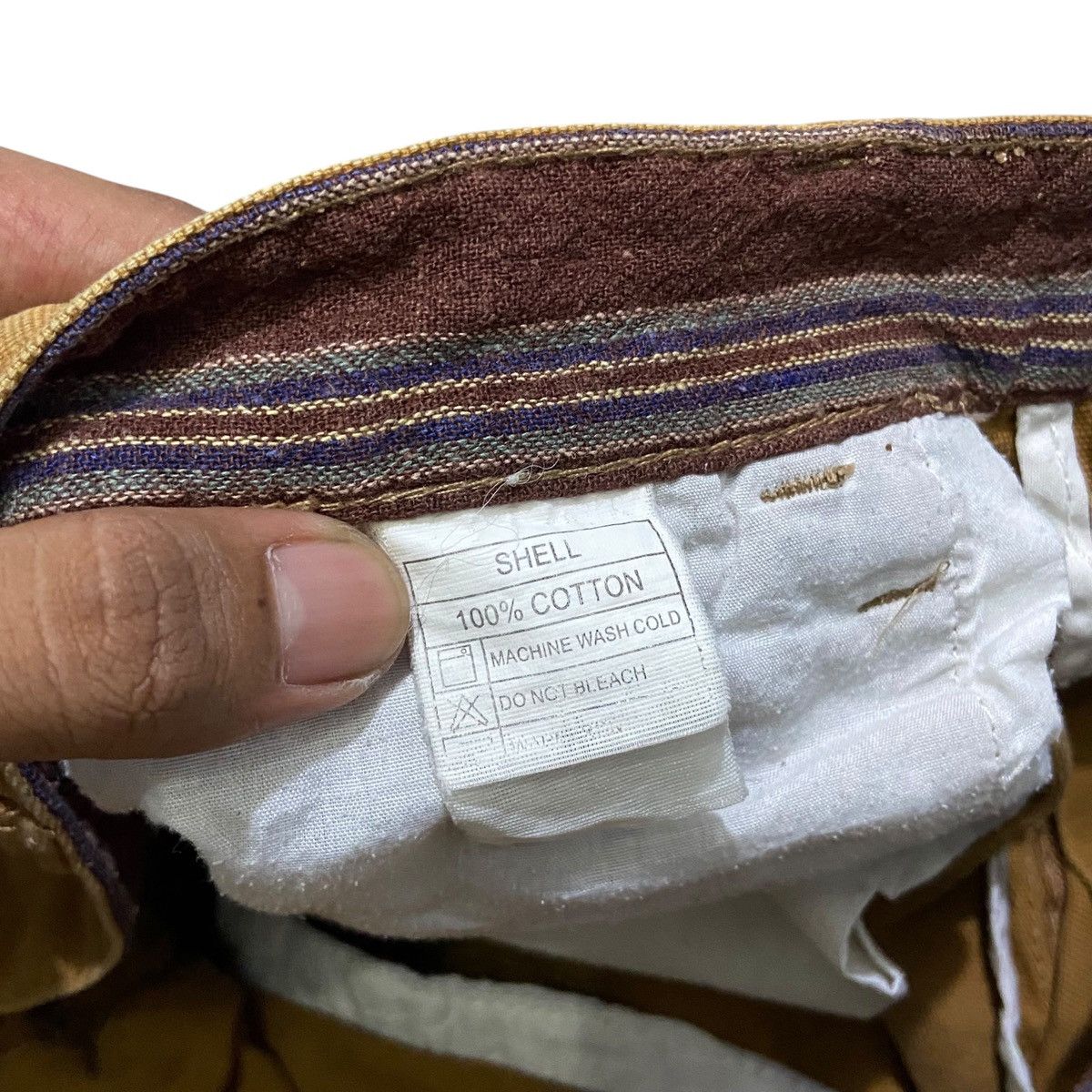Japanese Brand Vtg Jungle Storm Blanked Lined Canvas Pants - Brown Size US 31 - 9 Thumbnail