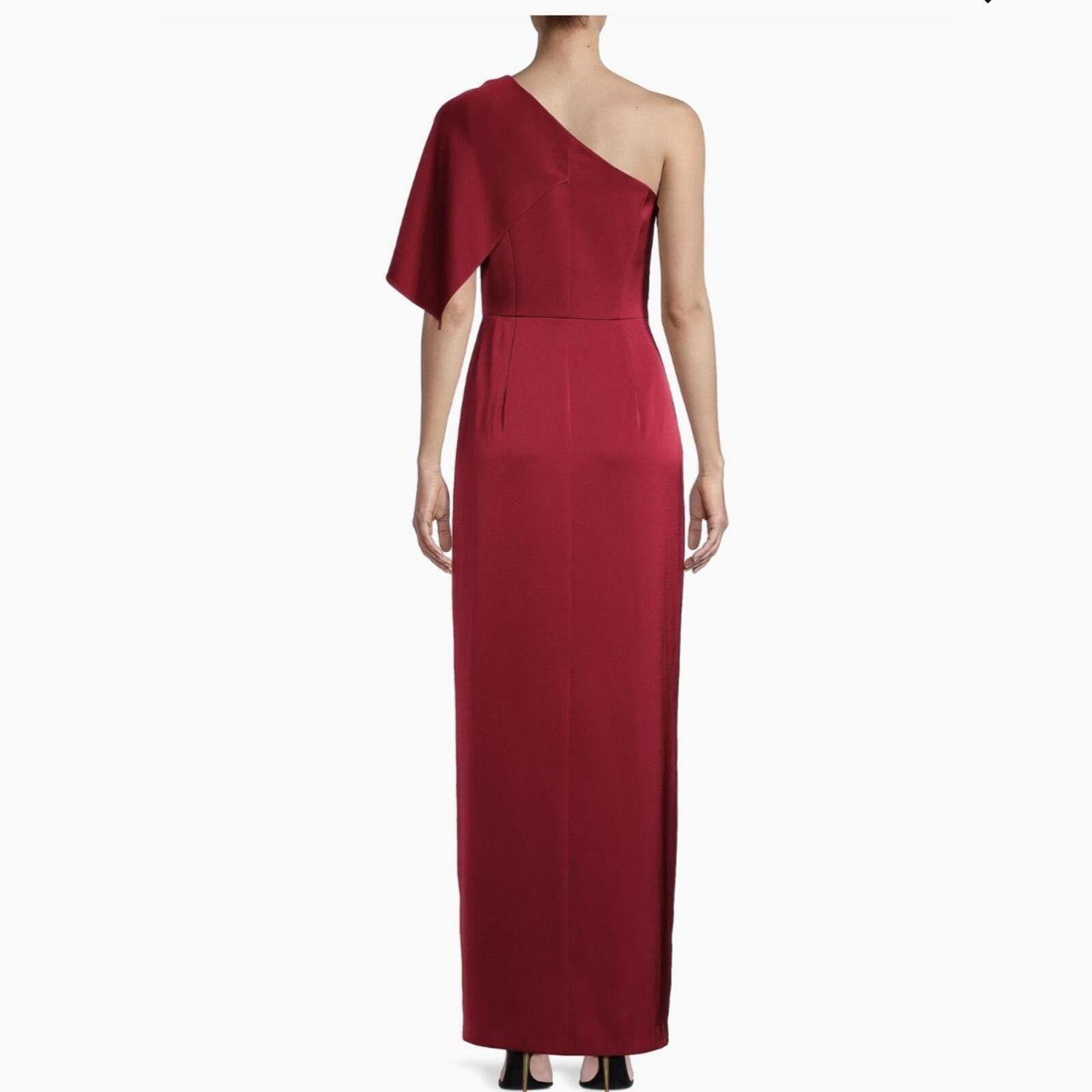 Other Aidan Mattox - Satin One-Shoulder Column Gown Size S / US 4 / IT 40 - 3 Thumbnail