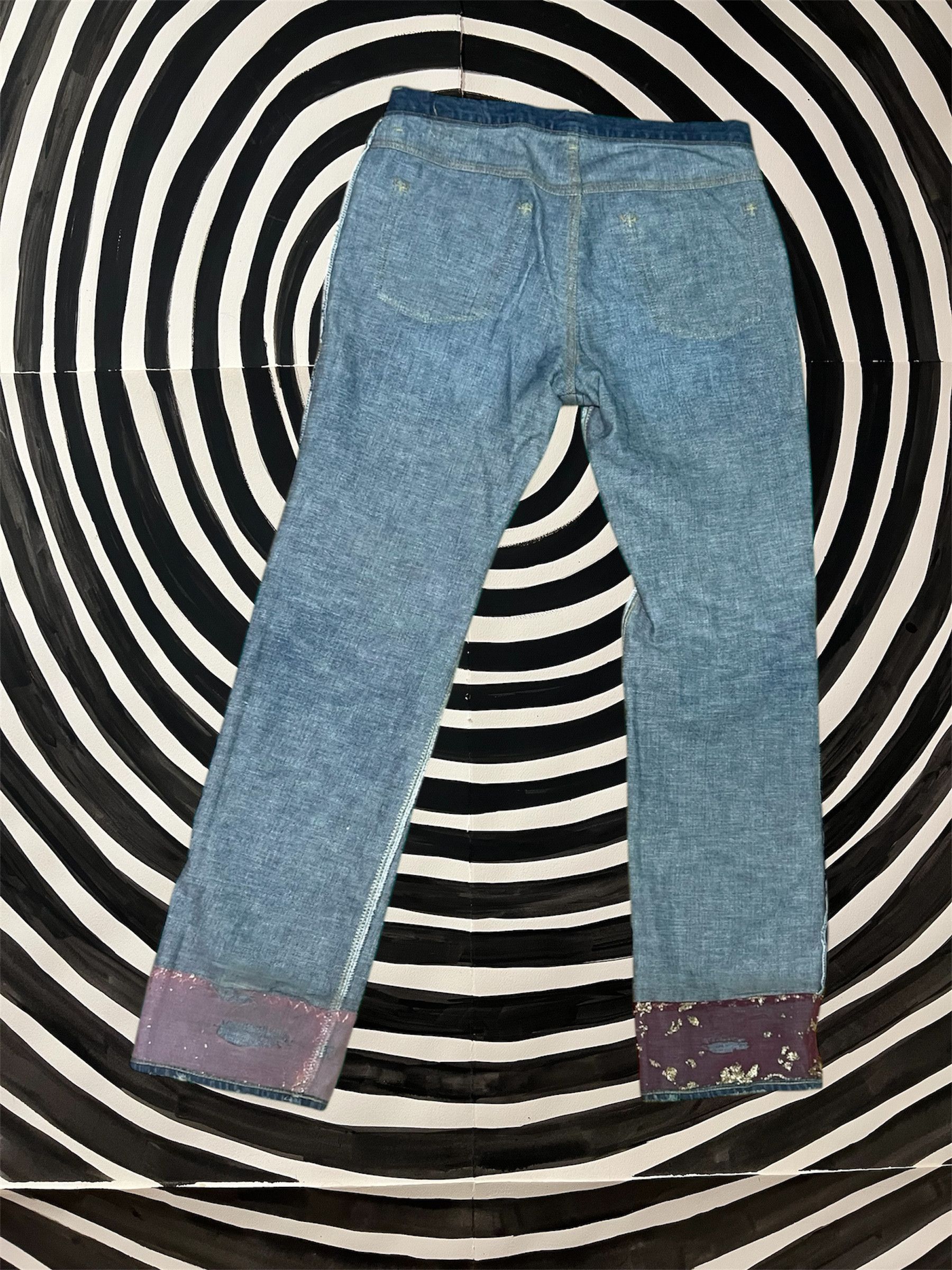 Number (N)ine Kurt Velour Crash Jeans Size US 33 - 4 Thumbnail