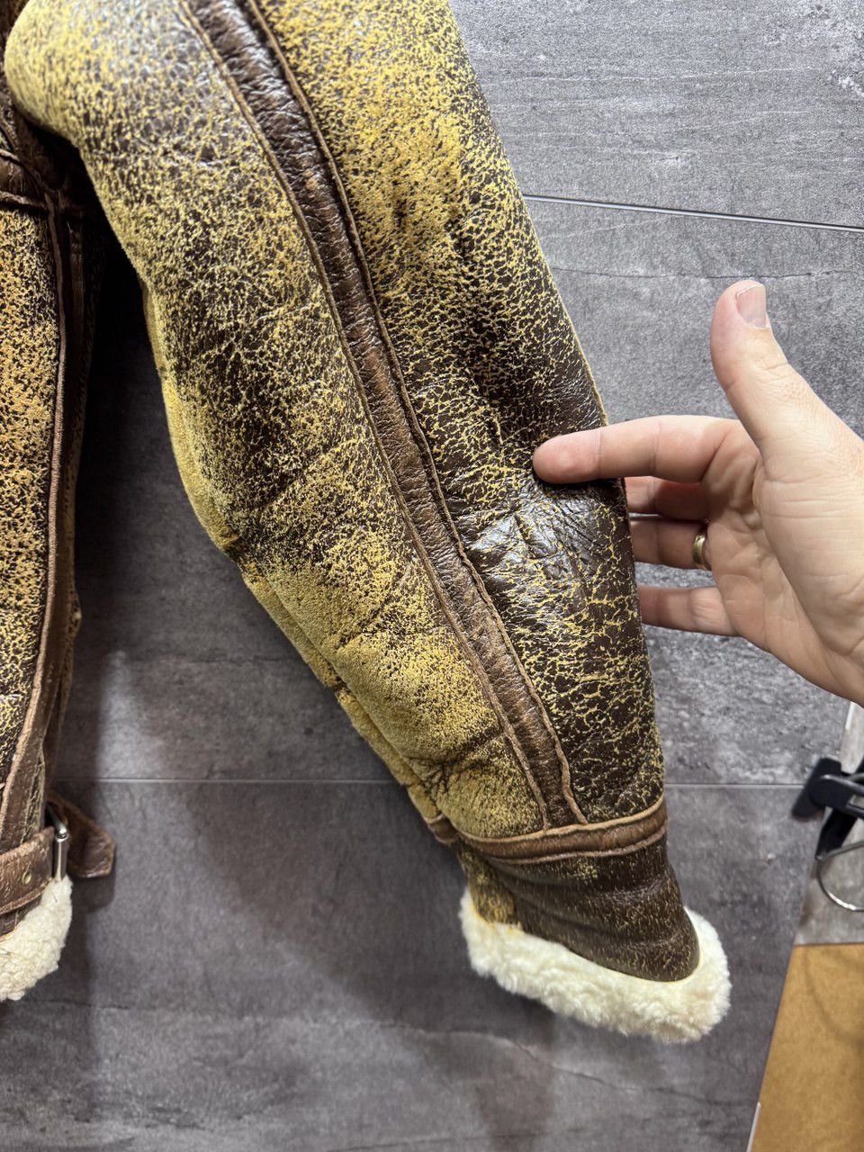 Other F16 Type Aviation Air Force US Army Style Sheepskin Jacket Size US M / EU 48-50 / 2 - 22 Thumbnail