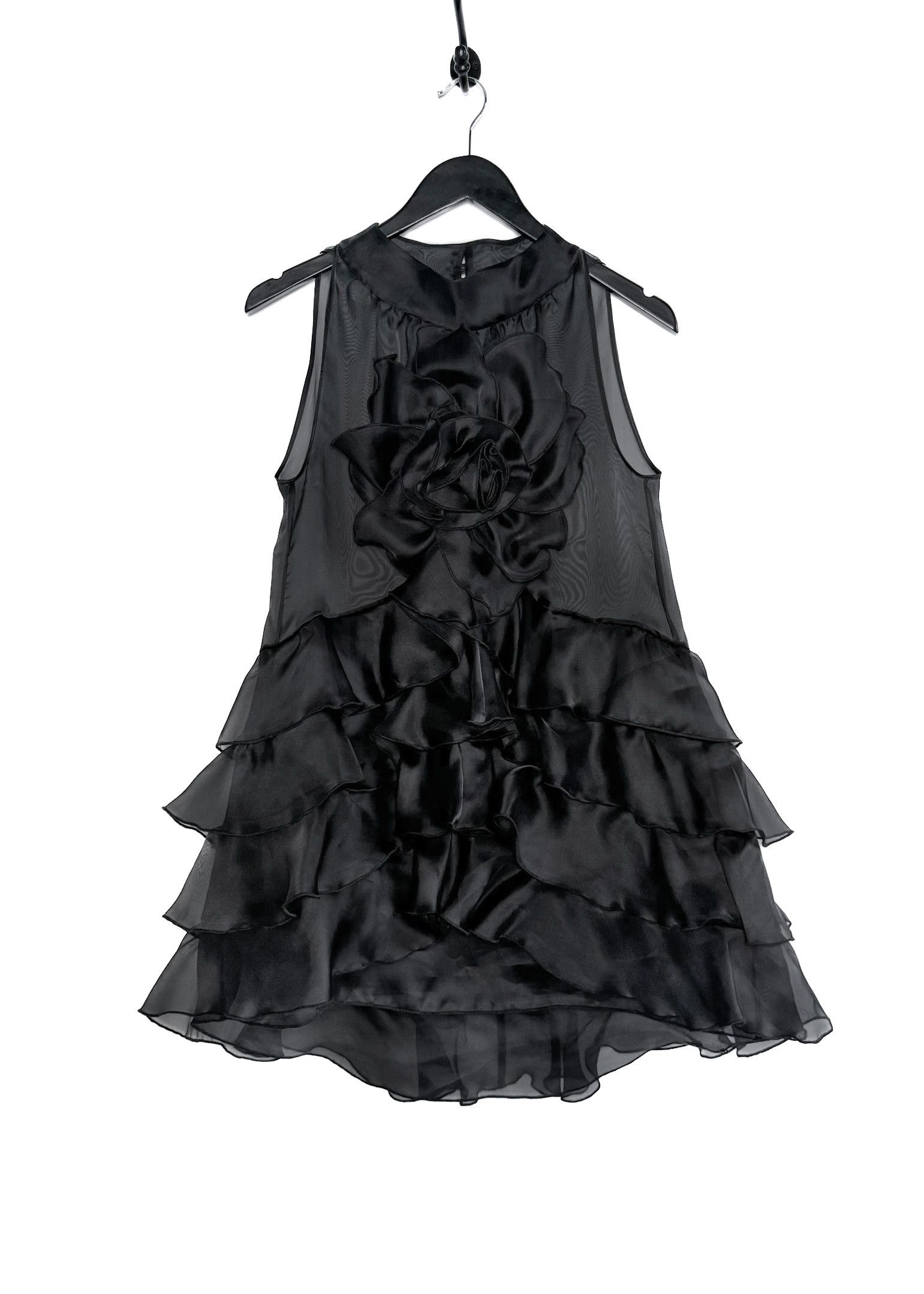Other Anne Fontaine Black Silk Layered Sleeveless Aubrey Top Size L / US 10 / IT 46 - 1 Thumbnail