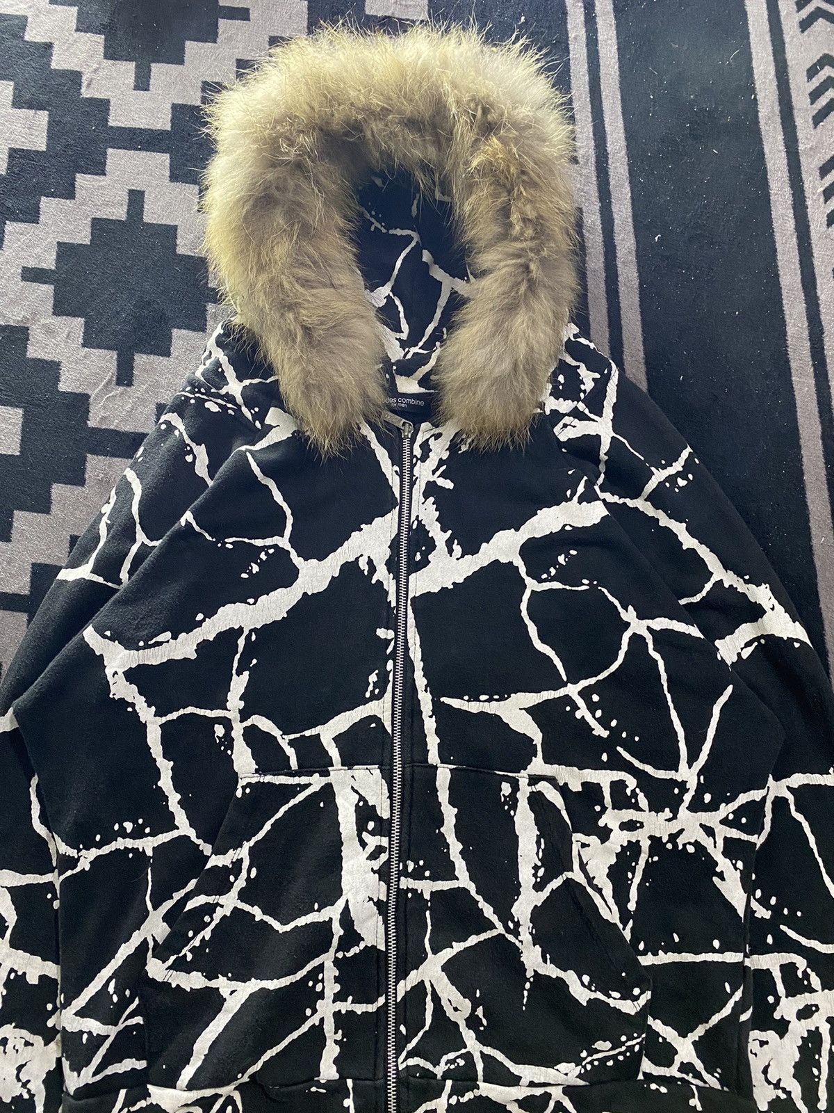 If Six Was Nine × Japanese Brand × Le Grande Bleu (L.G.B.) Codes combine faux fur hoodie Size US M / EU 48-50 / 2 - 2 Thumbnail