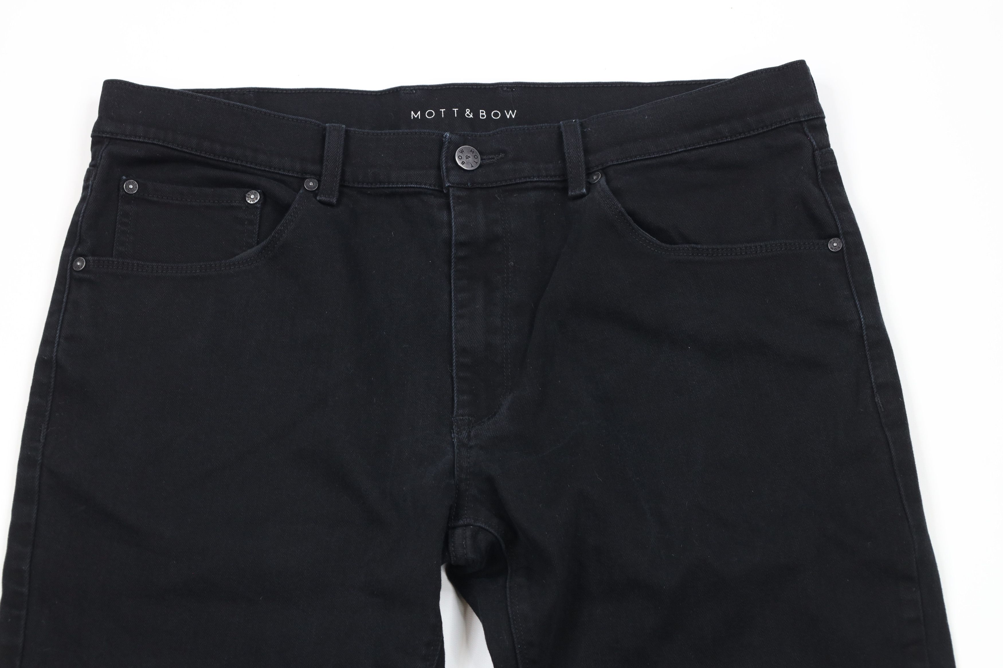 Mott & Bow × Vintage Mott & Bow Mens Stretch Slim Fit Denim Jeans Pants Black Size US 38 / EU 54 - 2 Thumbnail