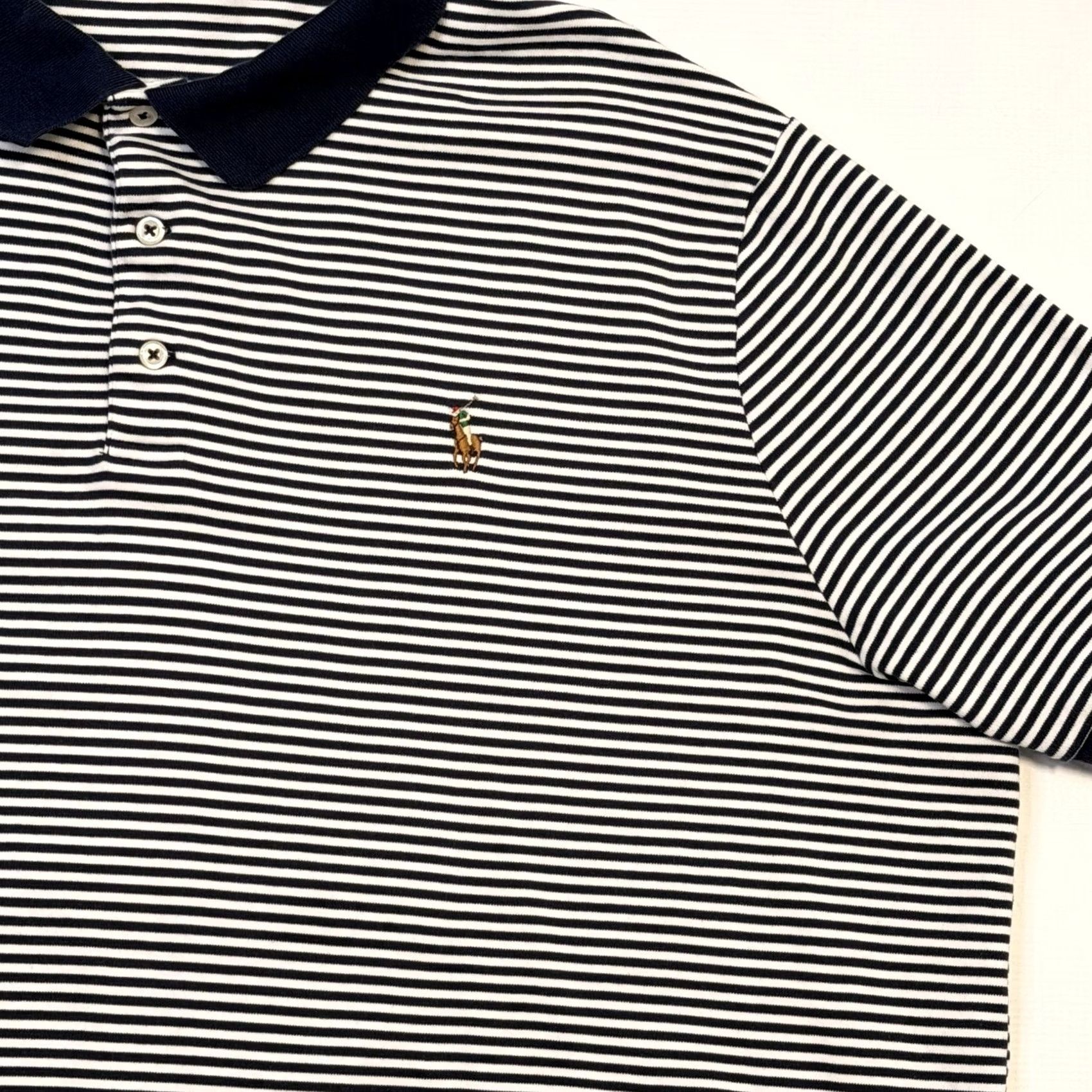 Polo Ralph Lauren Polo Ralph Lauren Polo Shirt Mens 2XL Blue Striped Classic Fit 100% Cotton 2XL Mens Polo Shirt Blue Striped Classic Fit Cotton Polo Ralph Lauren Size US XXL / EU 58 / 5 - 3 Thumbnail