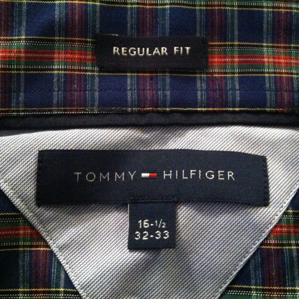 Tommy Hilfiger TOMMY HILFIGER MENS NEW NAVY COTTON DRESS SHIRT 16.5/32-33 Size US L / EU 52-54 / 3 - 5 Thumbnail