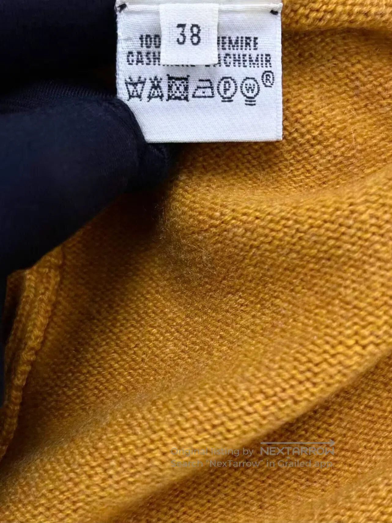 Hermes Hermes Yellow Cashmere Relaxed Fit Pants. Size 37" - 4 Thumbnail