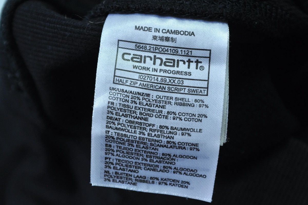 Carhartt × Carhartt Wip Carhartt WIP Half Zip American Script Sweatshirt Size US XS / EU 42 / 0 - 9 Thumbnail