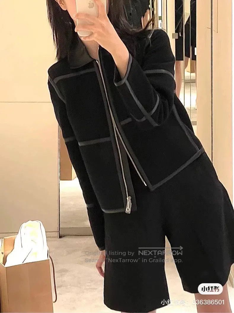 Hermes Hermes Black Cashmere and Leather Jacket Size M / US 6-8 / IT 42-44 - 6 Thumbnail