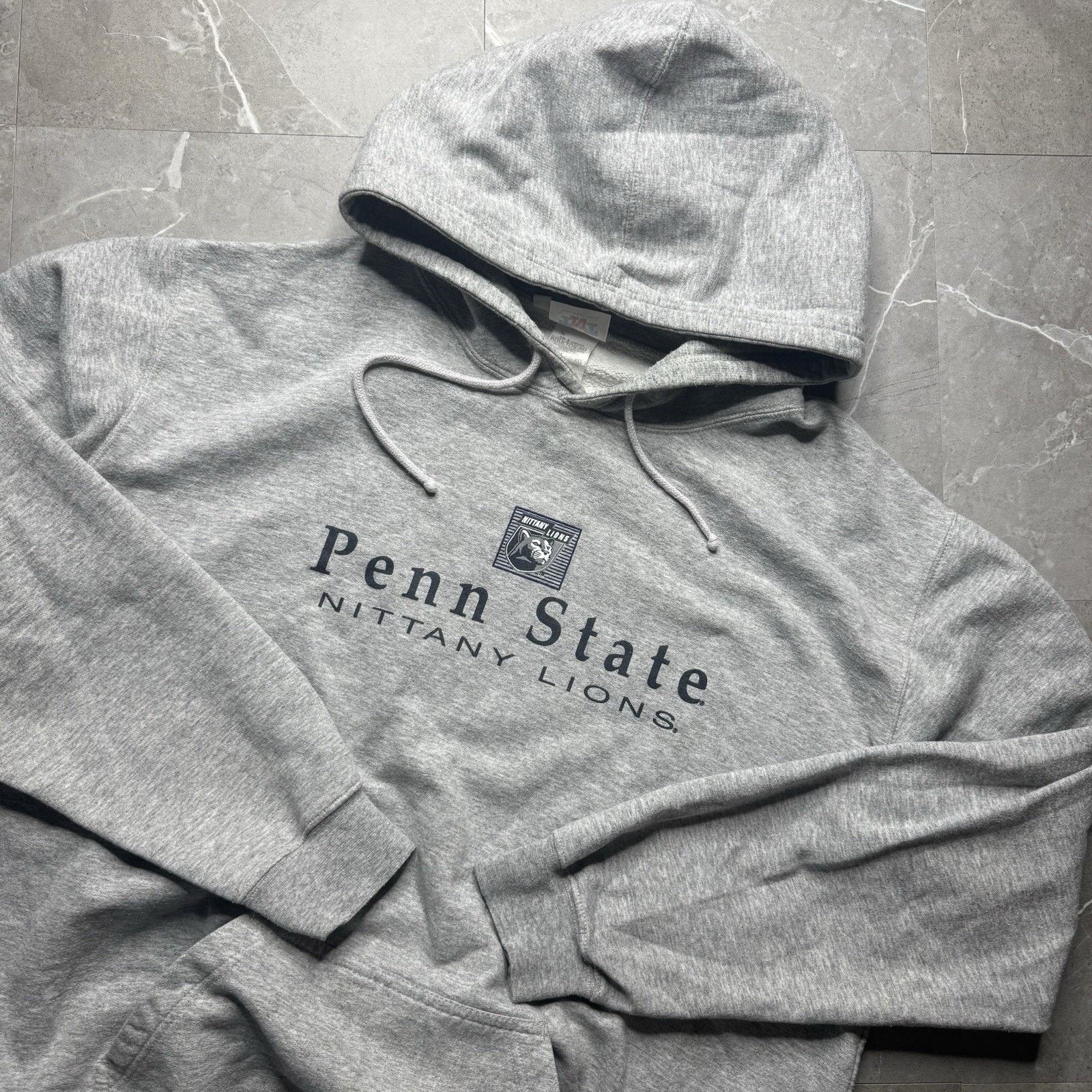 Vintage Vintage Penn State Nittany Lions Grey Spell Out TNT Hoodie Size US XL / EU 56 / 4 - 1 Thumbnail