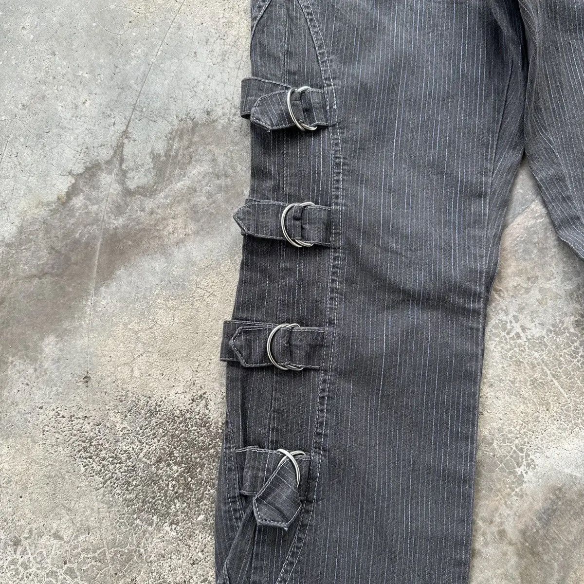 20471120 HEAT 🔥 ADVANTAGE JAPAN BONDAGE WABASH PUNK RARE BLACK PANTS Size US 29 - 3 Thumbnail